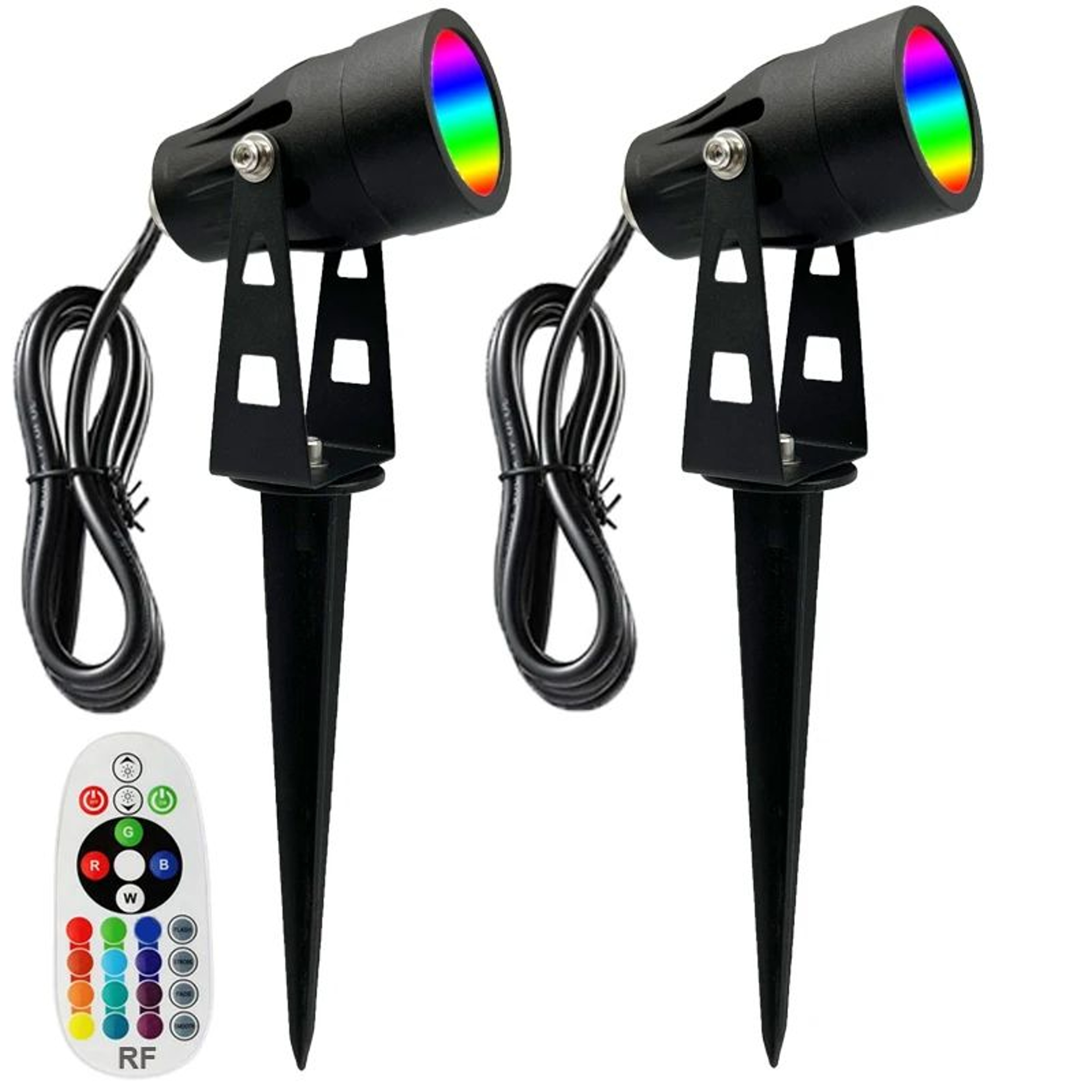 RGBW LED Lawn Light  6W Waterproof Landscape Spotlight With Remote For Garden Pathway Yard And Tree 11