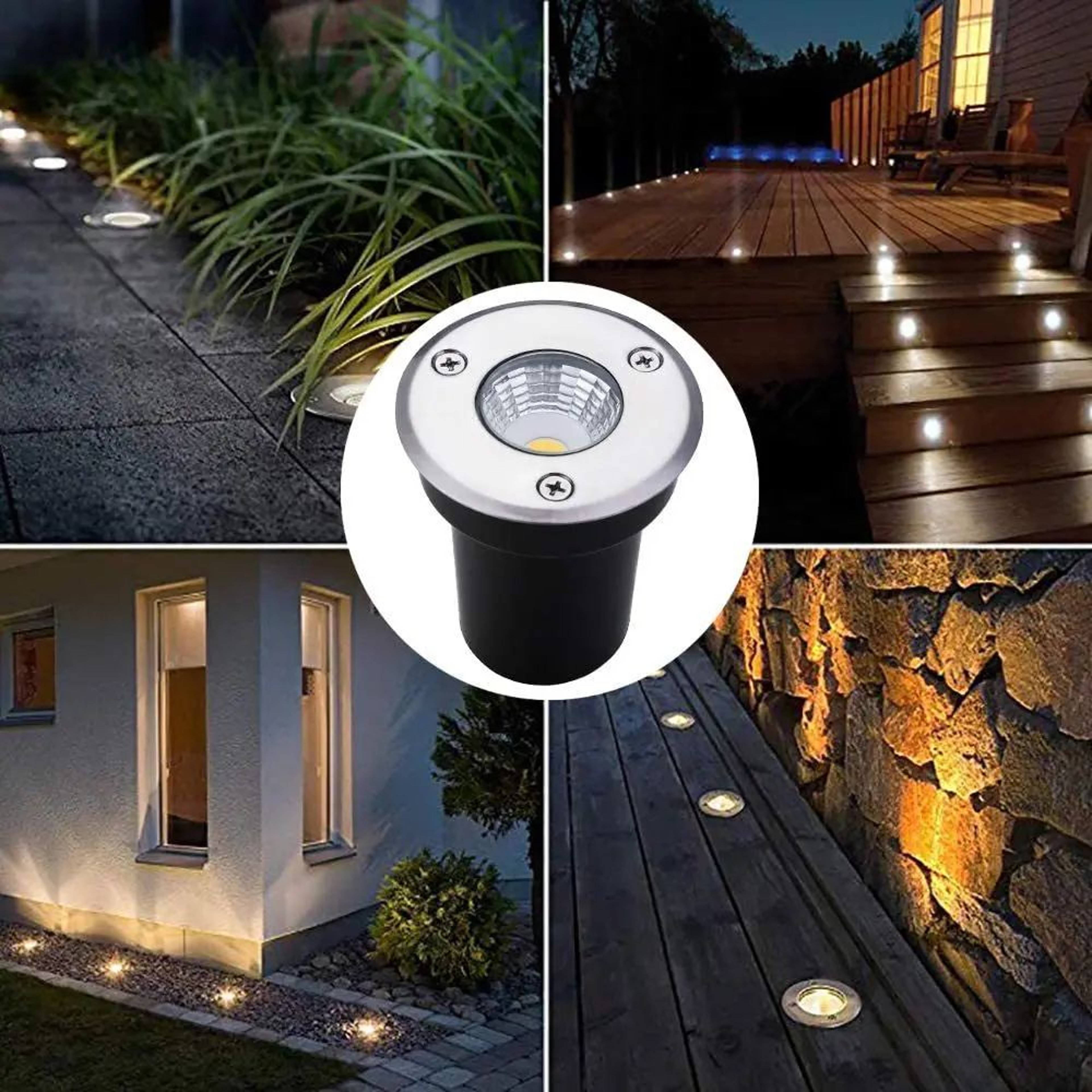 LED Underground Spotlight  6W Or 10W Waterproof InGround Light For Deck Steps Trees Paths And Garde