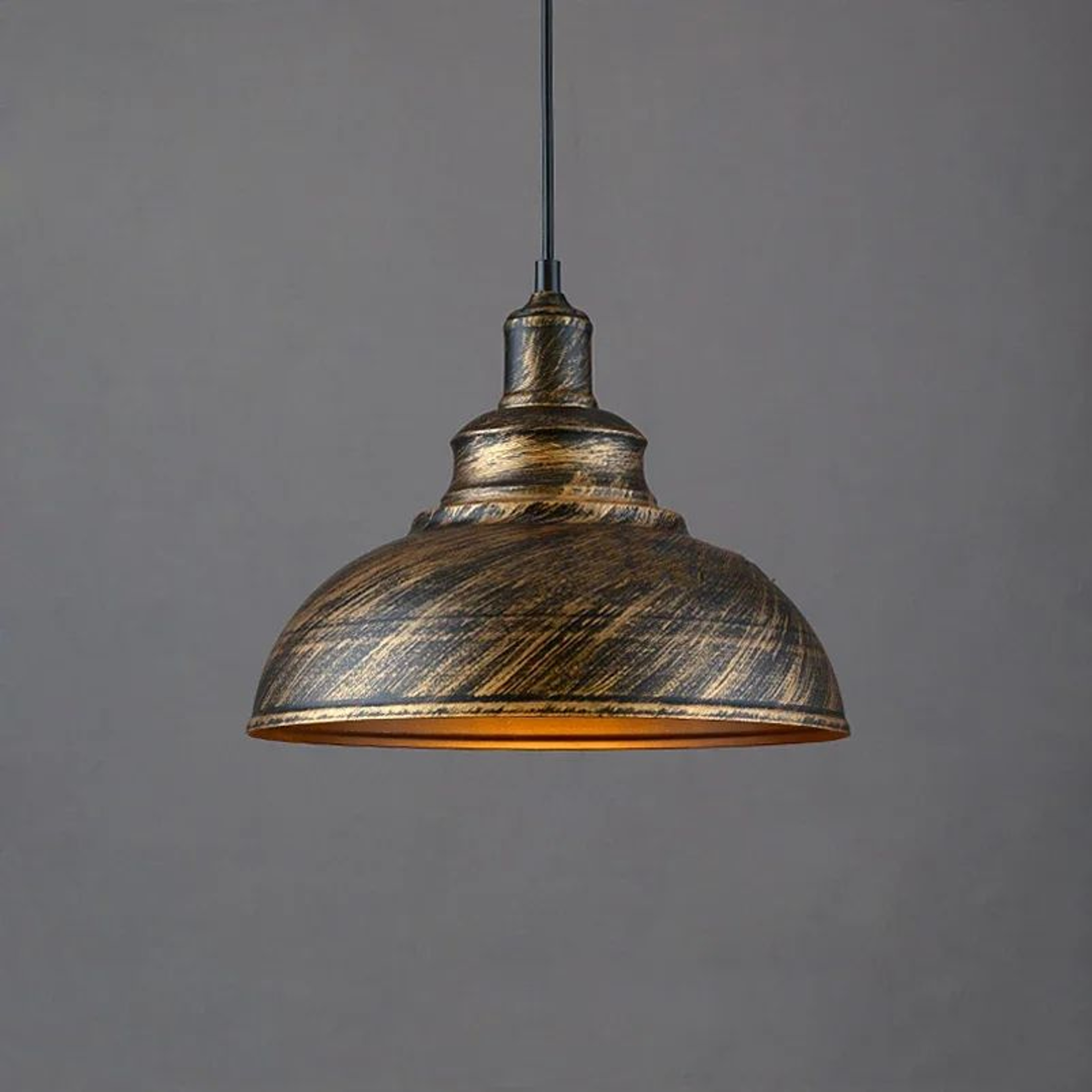 Vintage E27 Pendant Light  Retro Hanging Lamp In Black Silver Or Copper For Kitchen Dining Room Bar 1