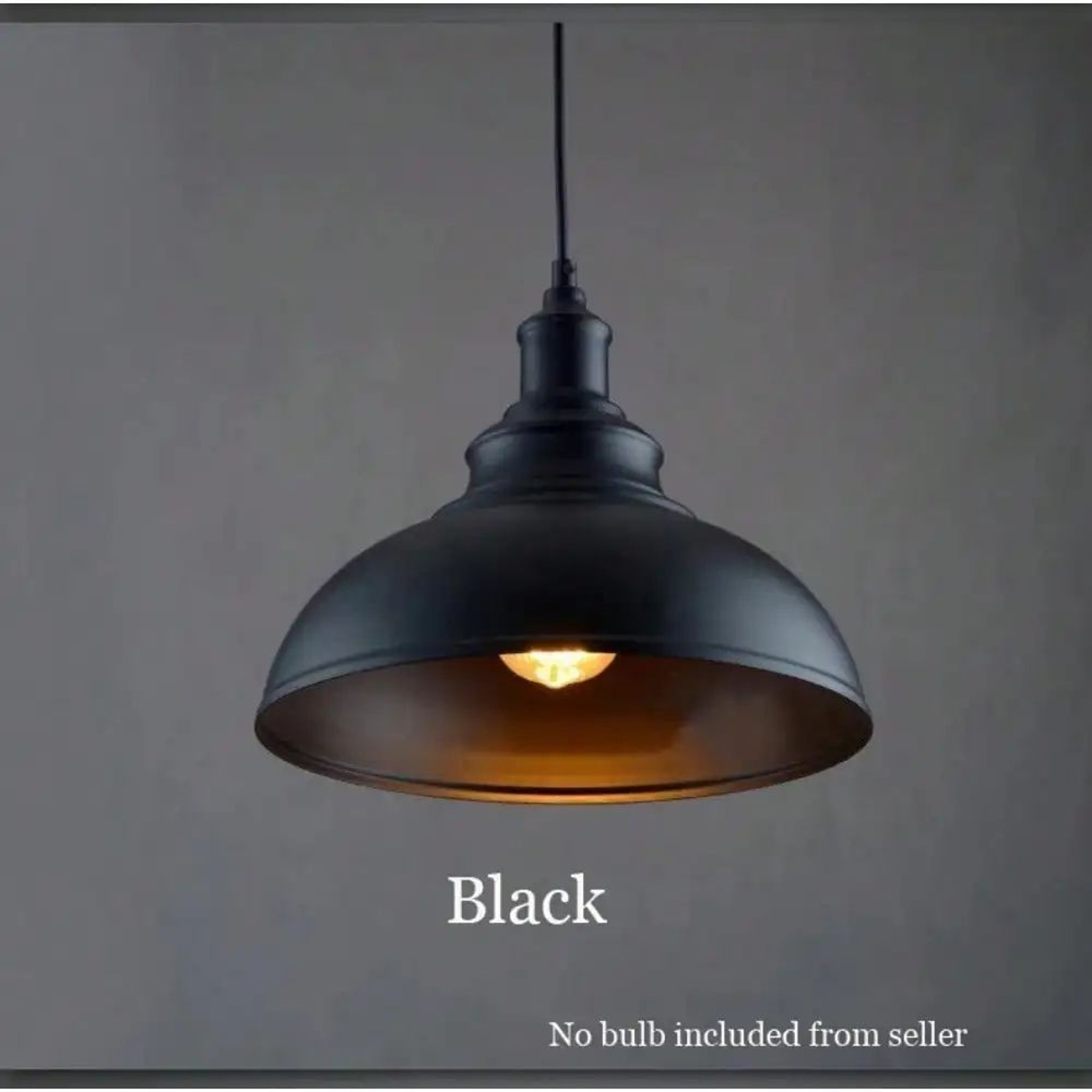 Vintage E27 Pendant Light  Retro Hanging Lamp In Black Silver Or Copper For Kitchen Dining Room Bar 7