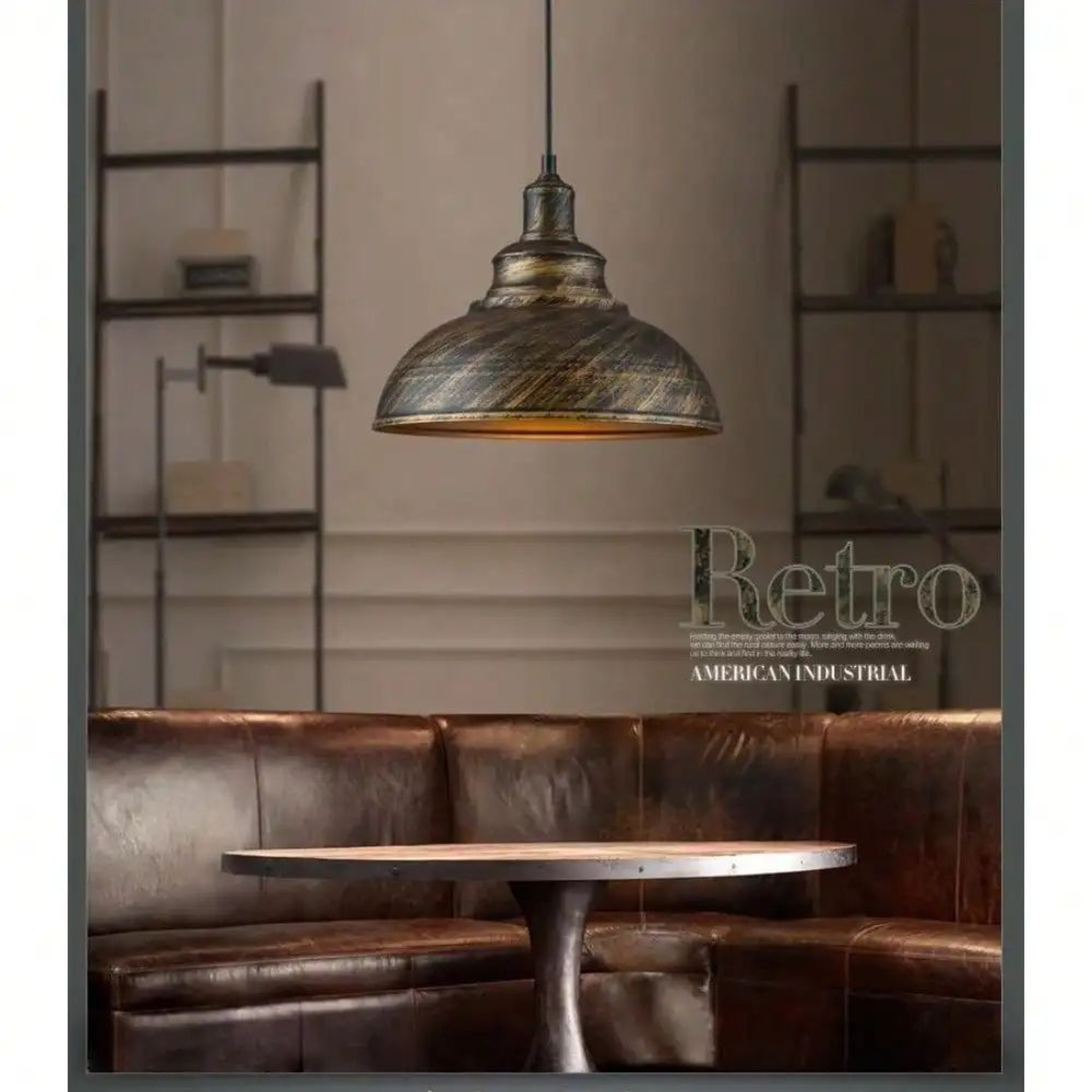 Vintage E27 Pendant Light  Retro Hanging Lamp In Black Silver Or Copper For Kitchen Dining Room Bar 10