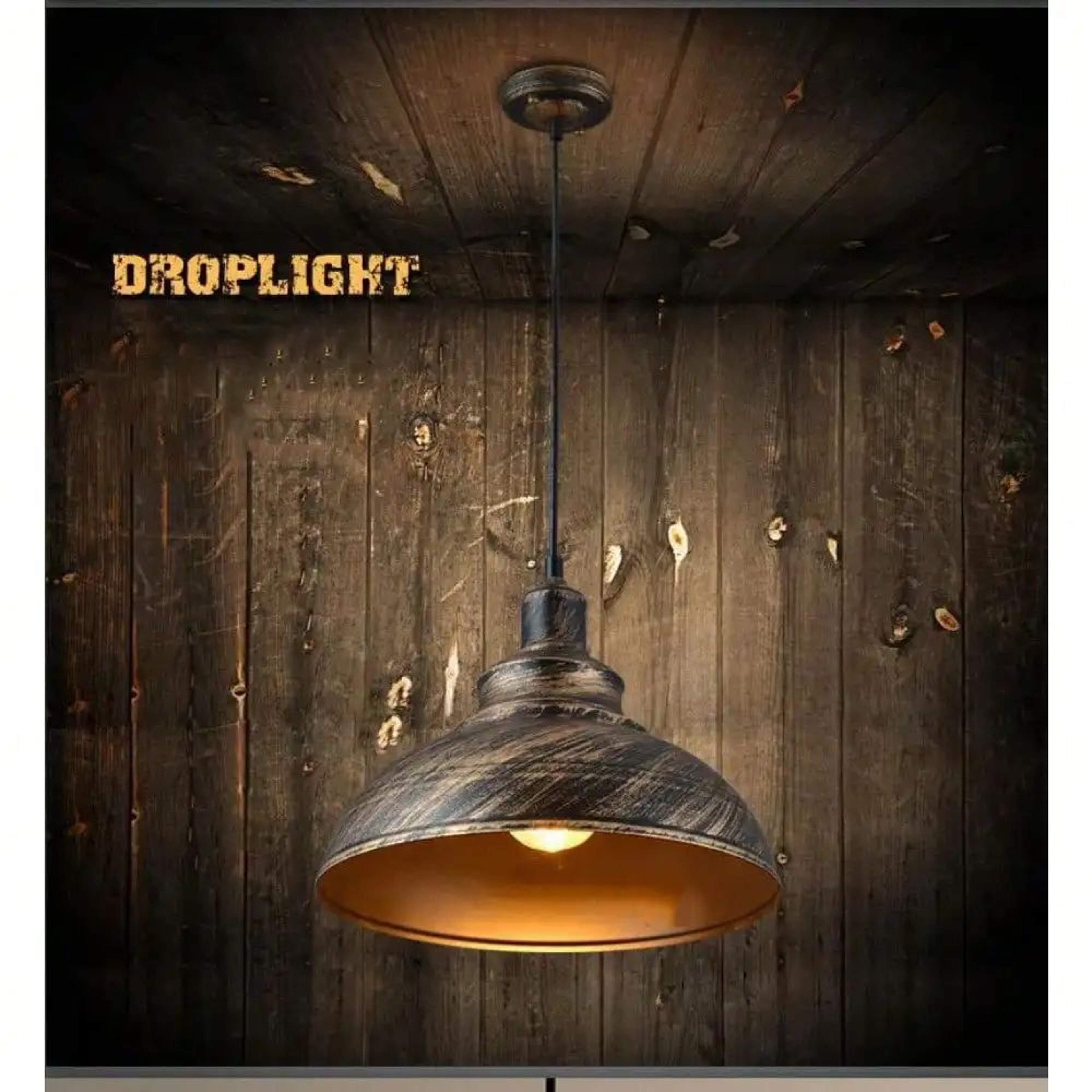 Vintage E27 Pendant Light  Retro Hanging Lamp In Black Silver Or Copper For Kitchen Dining Room Bar 9