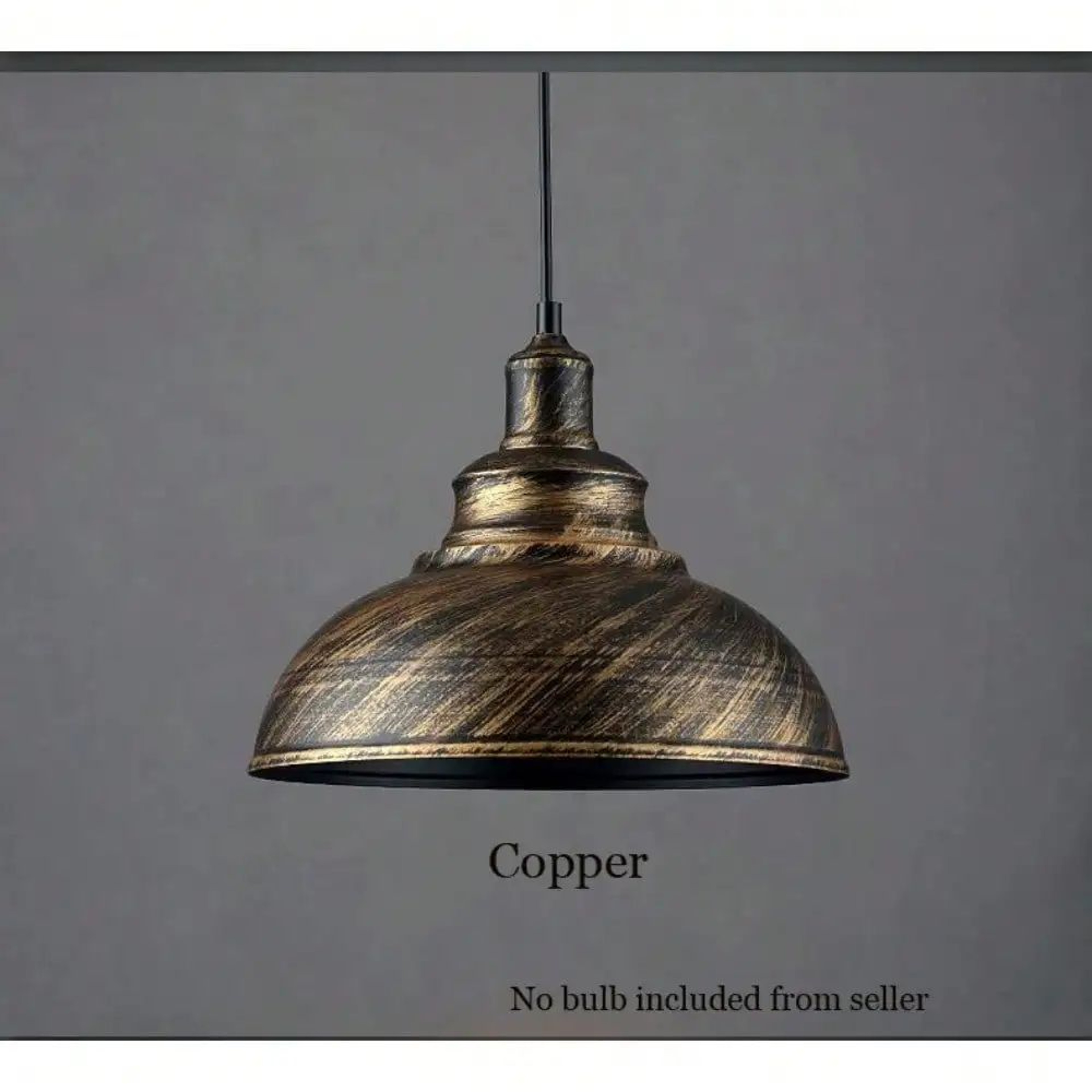 Vintage E27 Pendant Light  Retro Hanging Lamp In Black Silver Or Copper For Kitchen Dining Room Bar 5