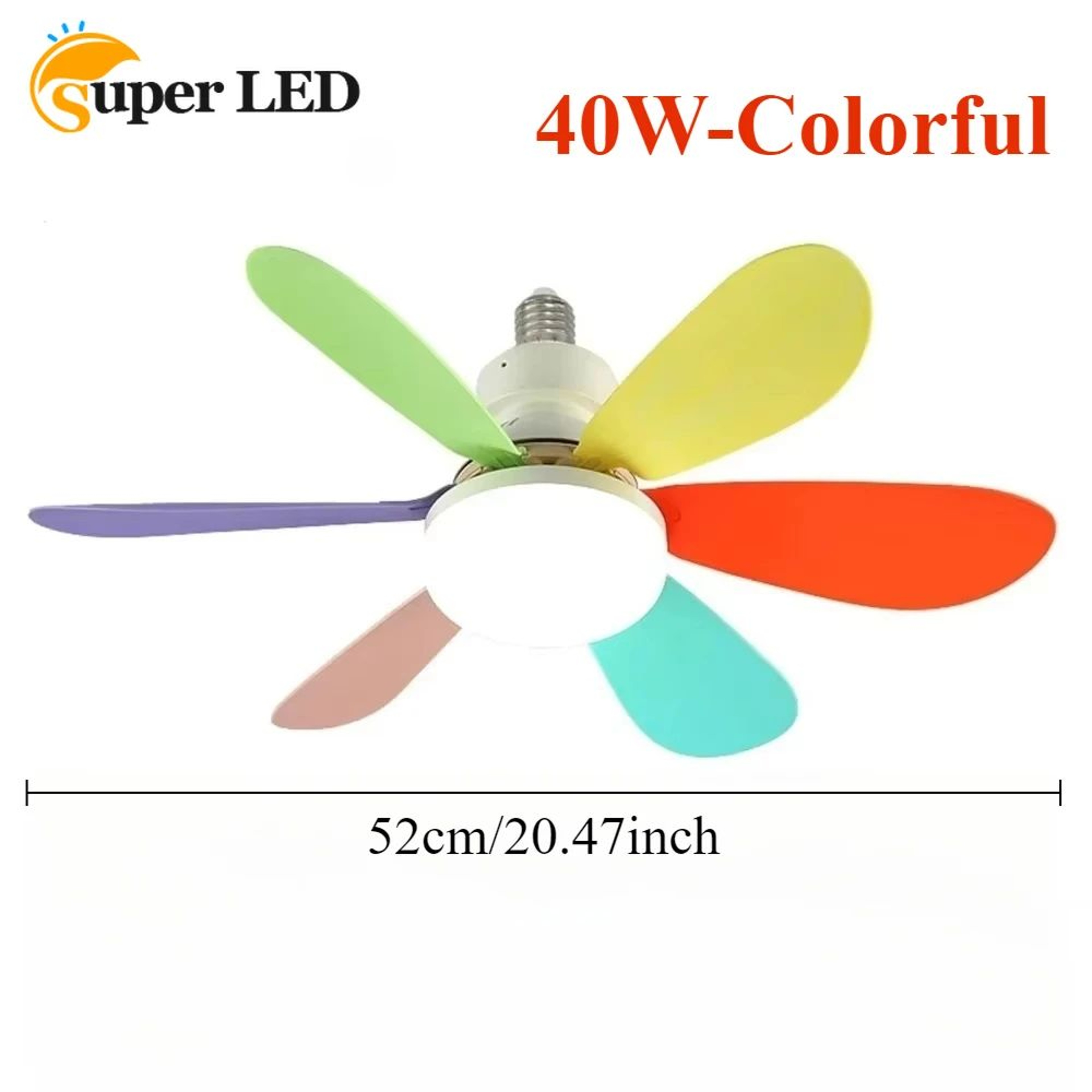 E27 Socket Ceiling Fan Light  30W Or 40W Screw In Fan With Remote And 3 Color Dimming For Bedroom K 1