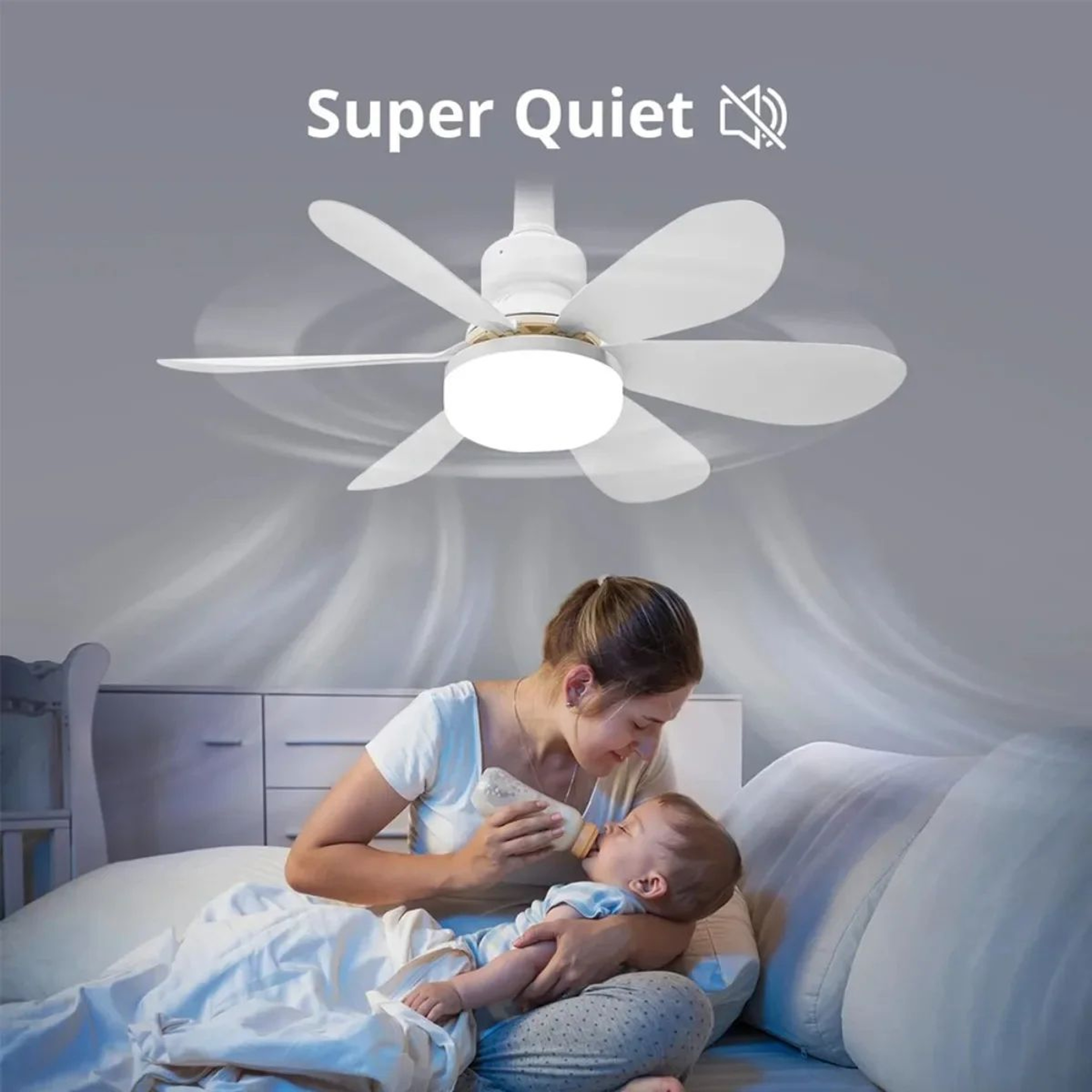 E27 Socket Ceiling Fan Light  30W Or 40W Screw In Fan With Remote And 3 Color Dimming For Bedroom K 9