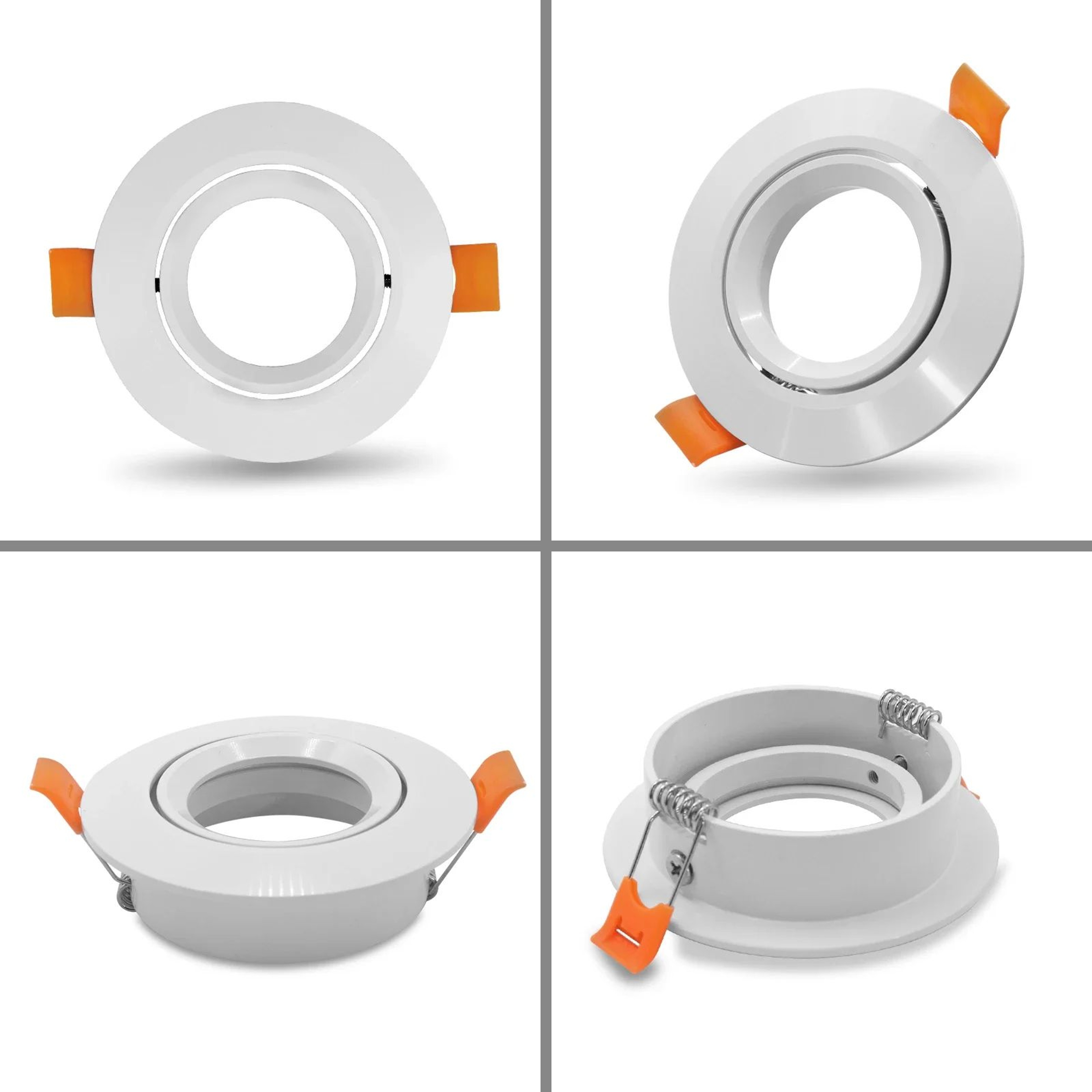 Adjustable GU10 MR16 Downlight Frame  Aluminum Ceiling Fitting In Silver White Or Black With 276 In 4