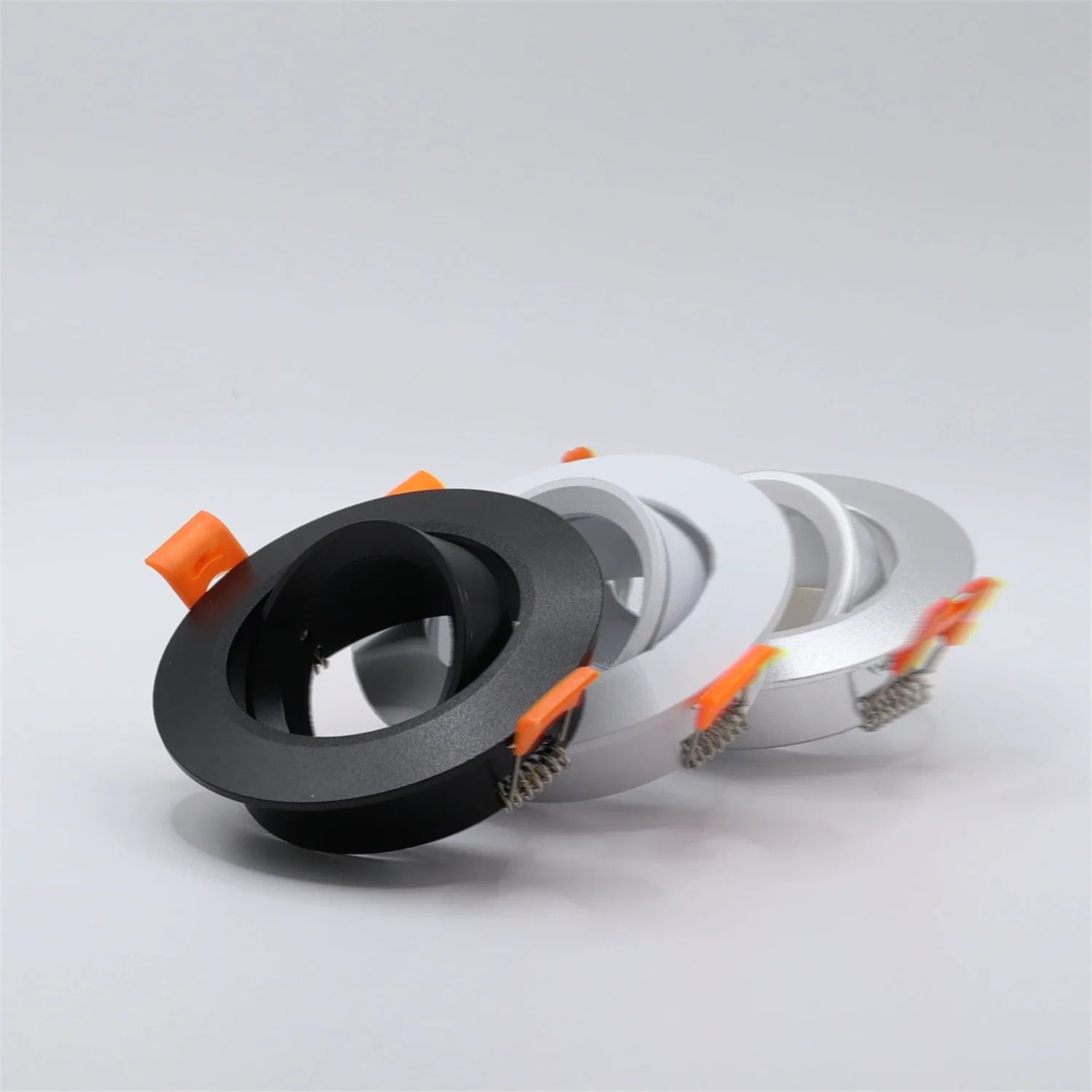 Adjustable GU10 MR16 Downlight Frame  Aluminum Ceiling Fitting In Silver White Or Black With 276 In 9