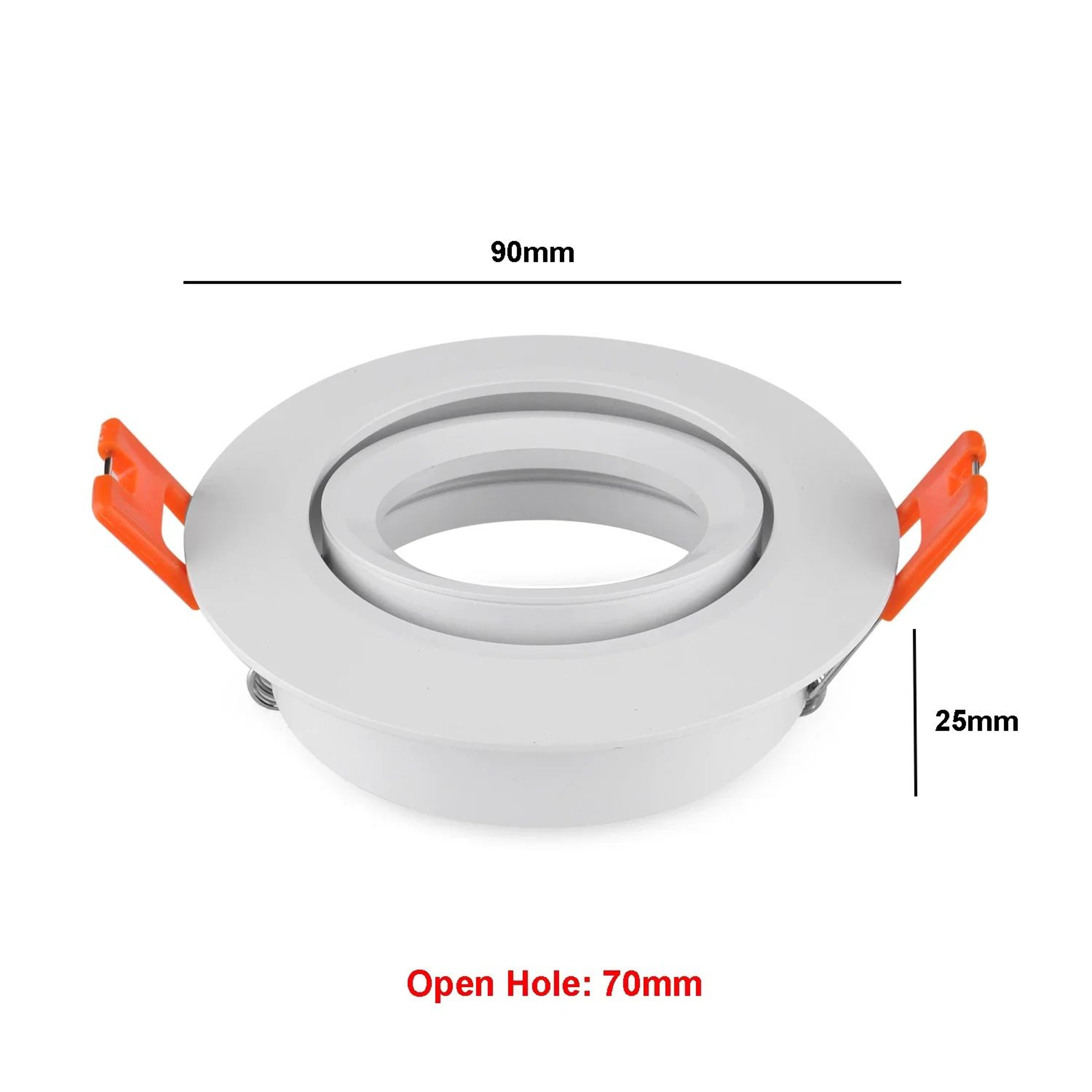 Adjustable GU10 MR16 Downlight Frame  Aluminum Ceiling Fitting In Silver White Or Black With 276 In 8