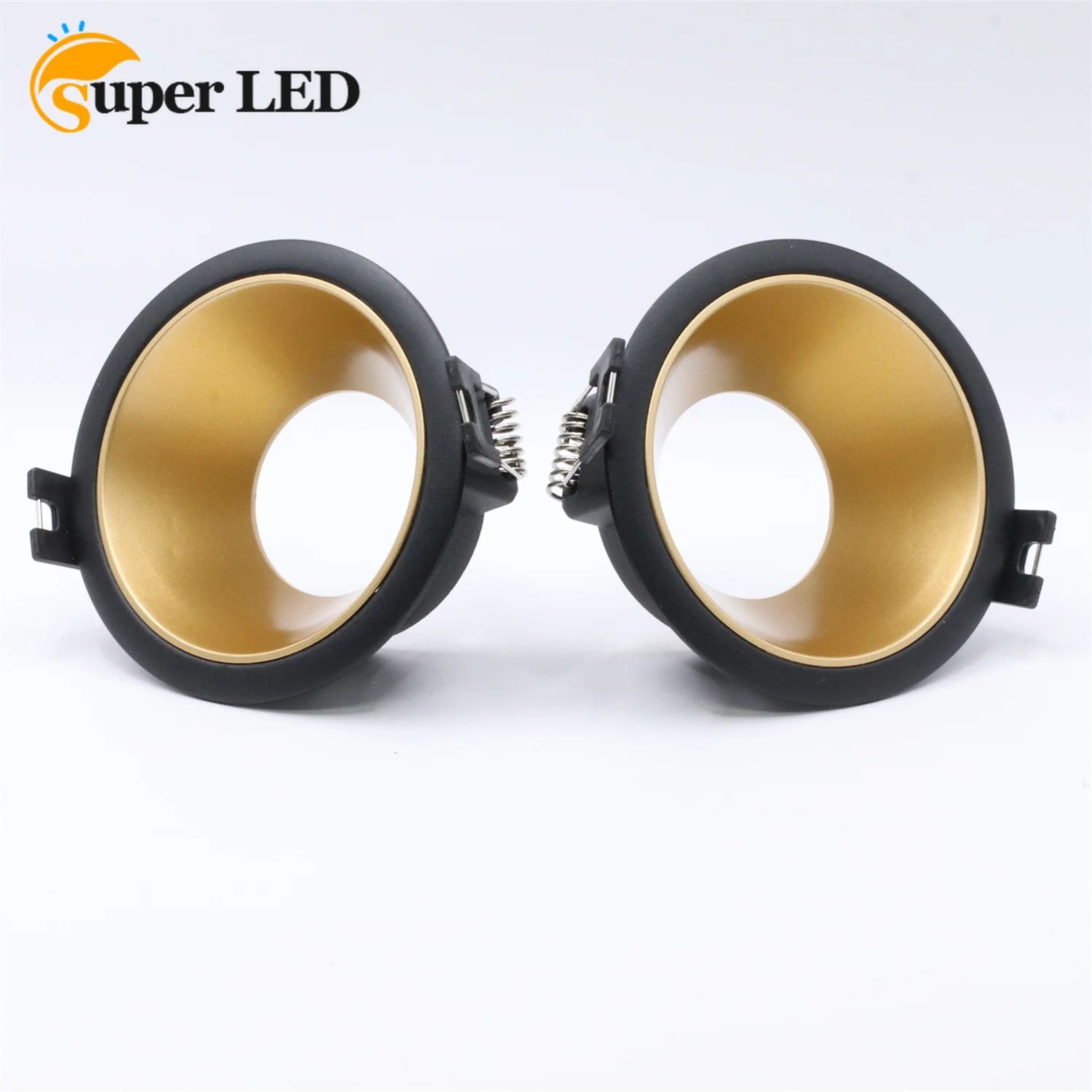 Round Fixed Downlight Frame  Aluminum Alloy GU10 MR16 Ceiling Spotlight Fitting With 295 In Cutout  2
