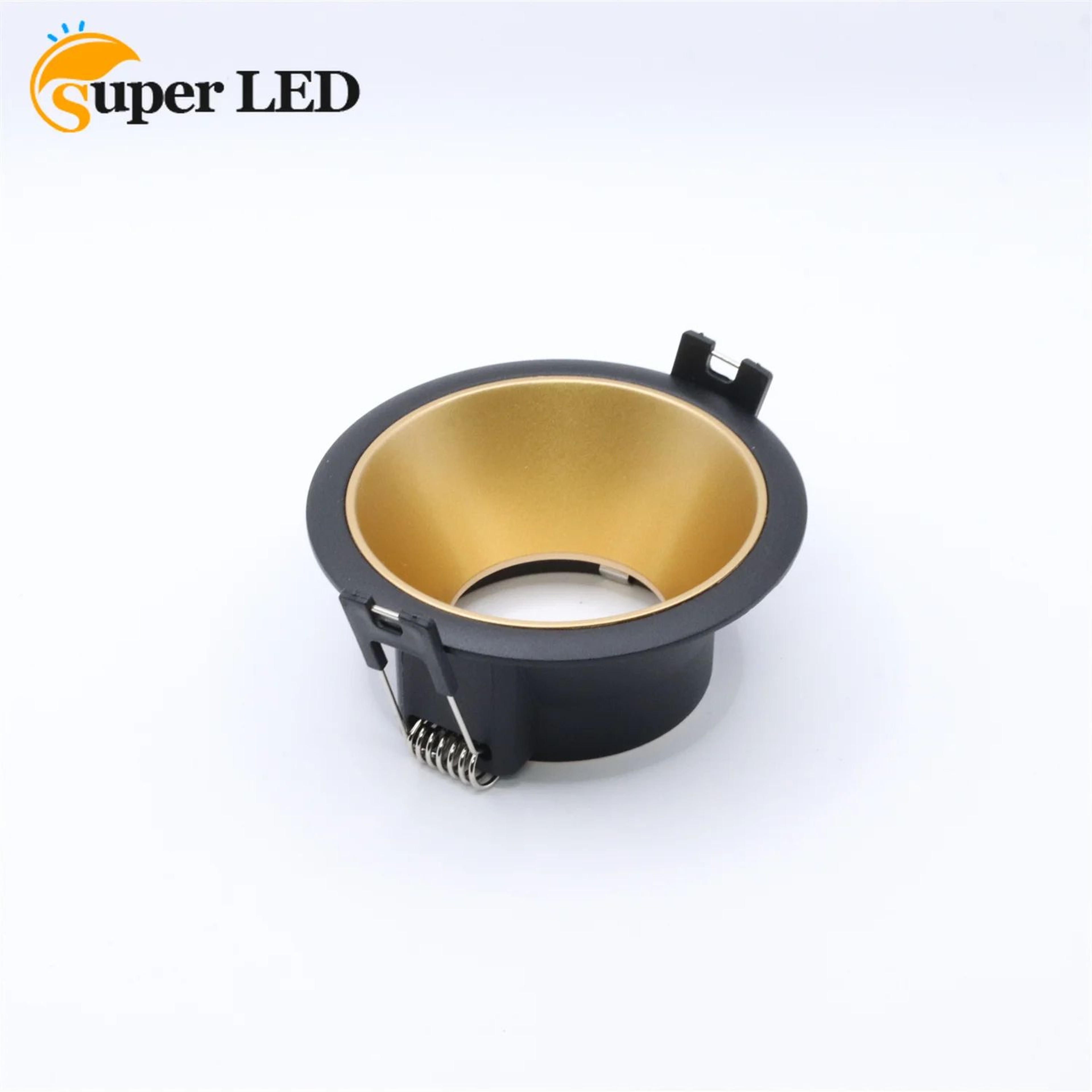Round Fixed Downlight Frame  Aluminum Alloy GU10 MR16 Ceiling Spotlight Fitting With 295 In Cutout  4