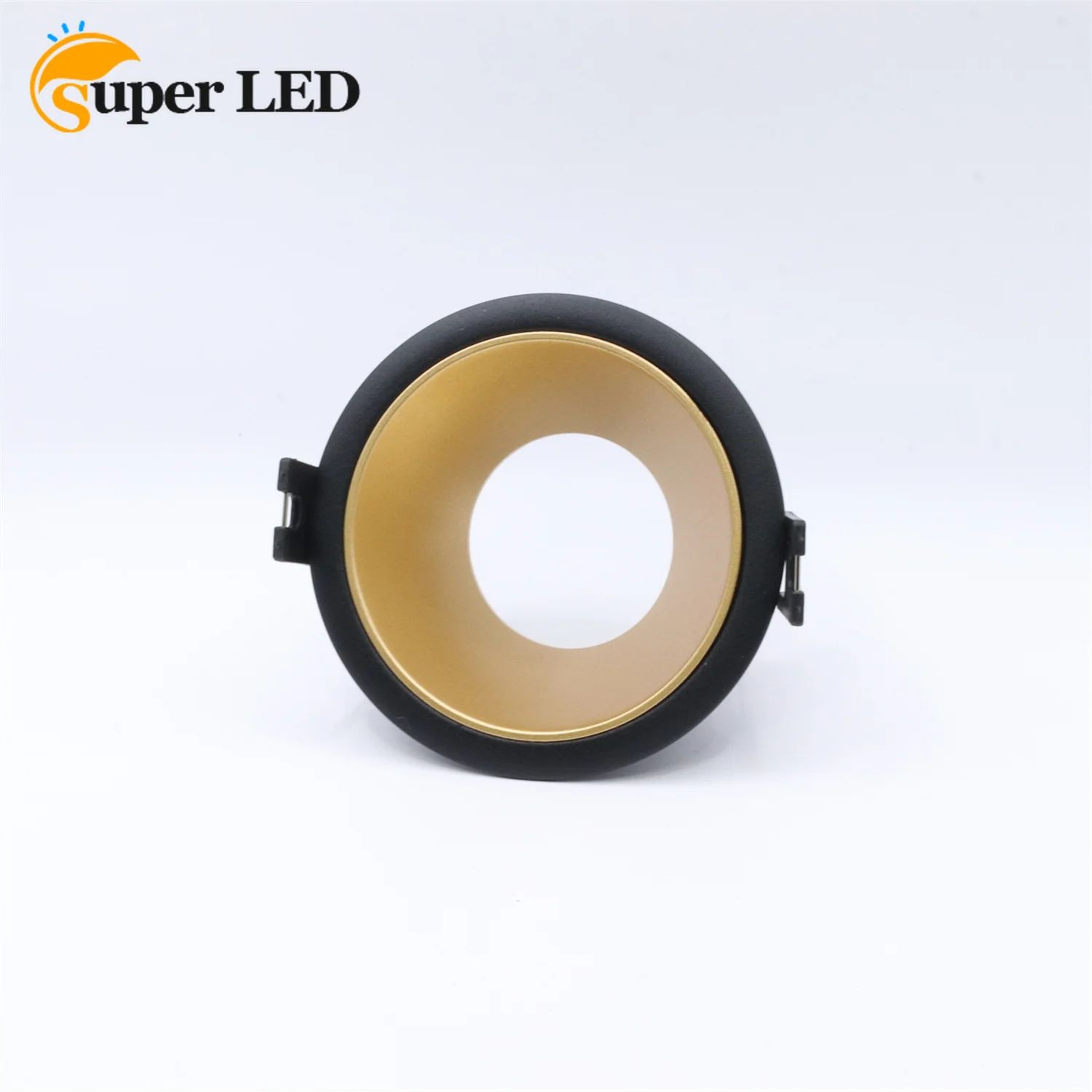 Round Fixed Downlight Frame  Aluminum Alloy GU10 MR16 Ceiling Spotlight Fitting With 295 In Cutout  5
