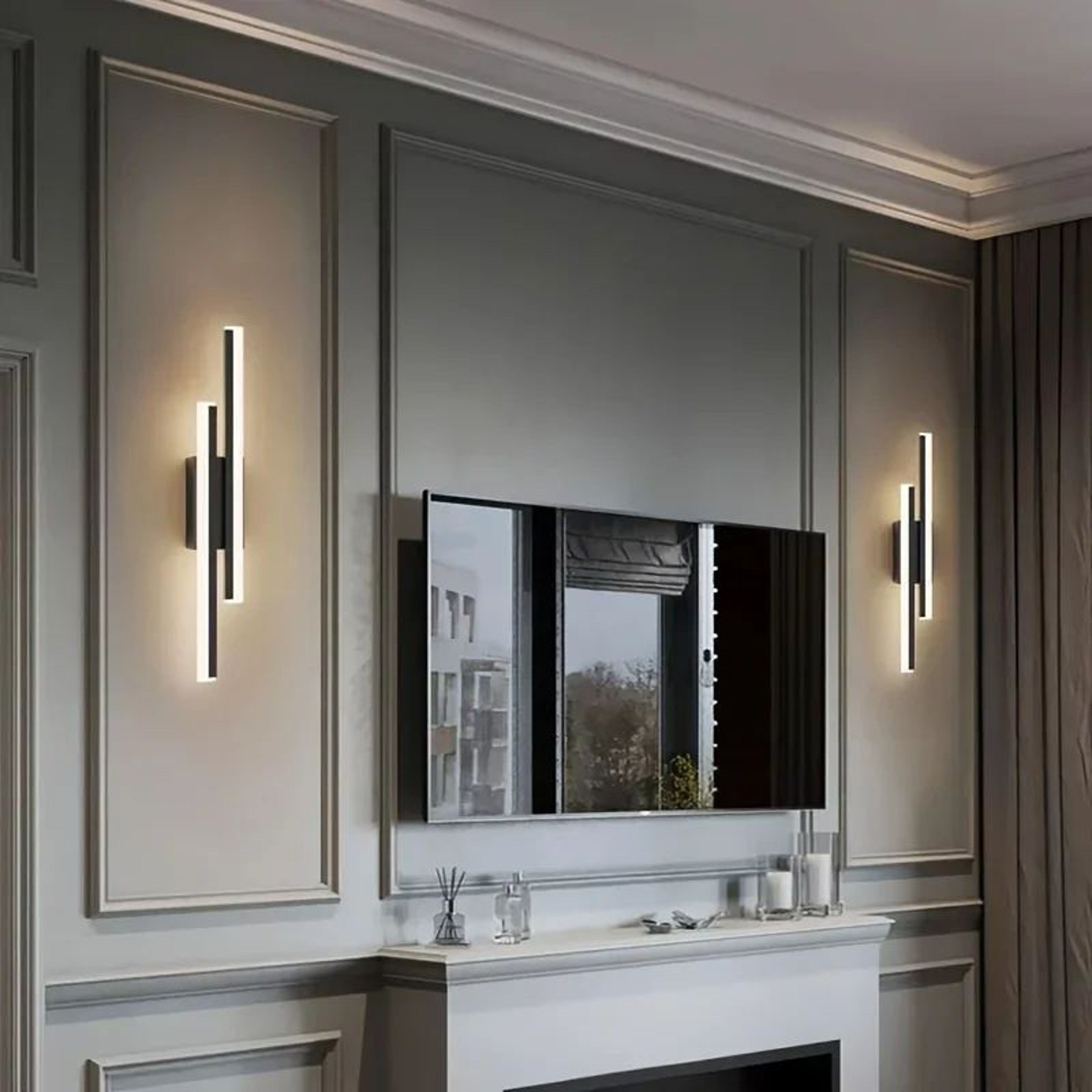 Dimmable LED Strip Wall Light  Nordic 3 Color Sconce For Bedroom Bedside Living Room Feature Wall A