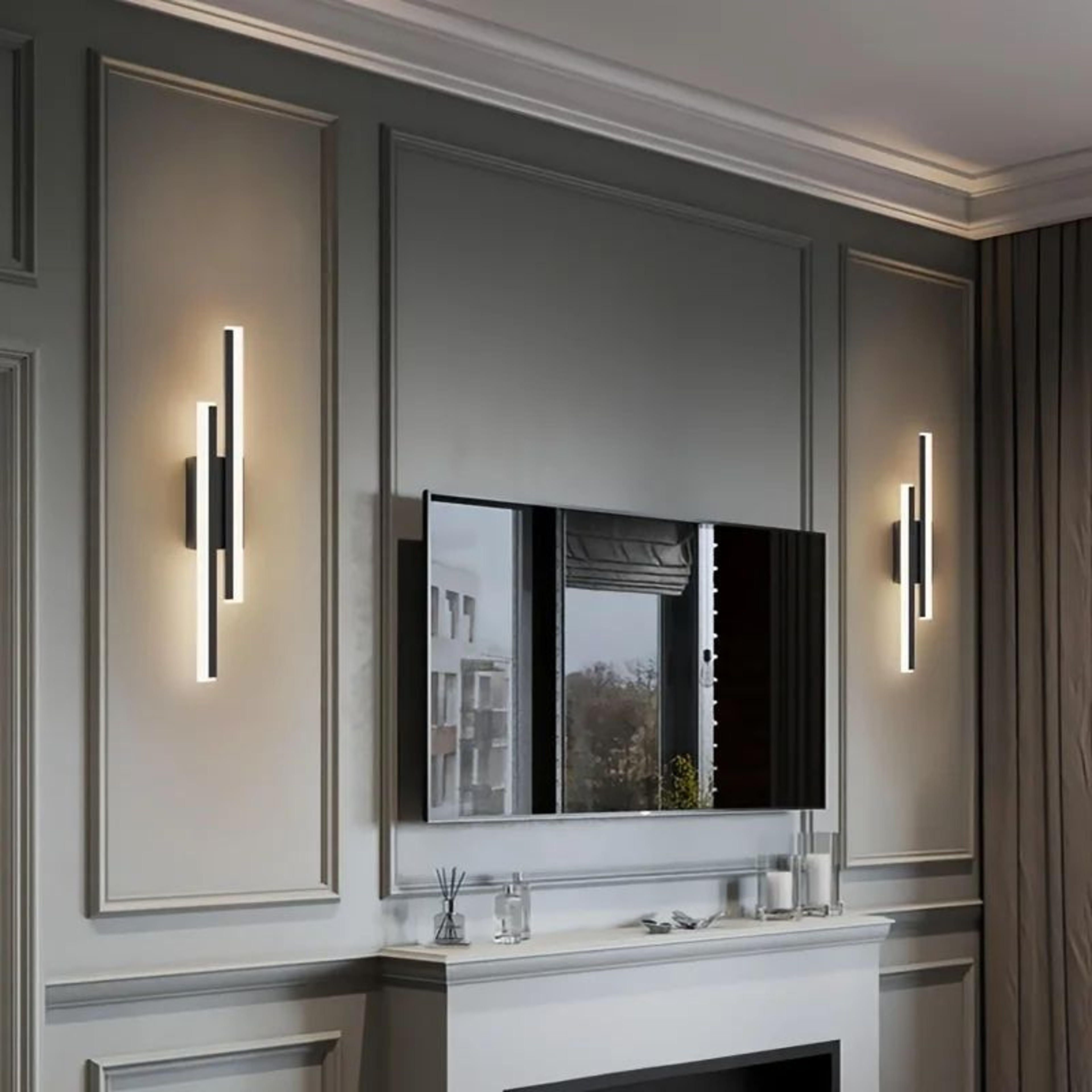 Dimmable LED Strip Wall Light  Nordic 3 Color Sconce For Bedroom Bedside Living Room Feature Wall A