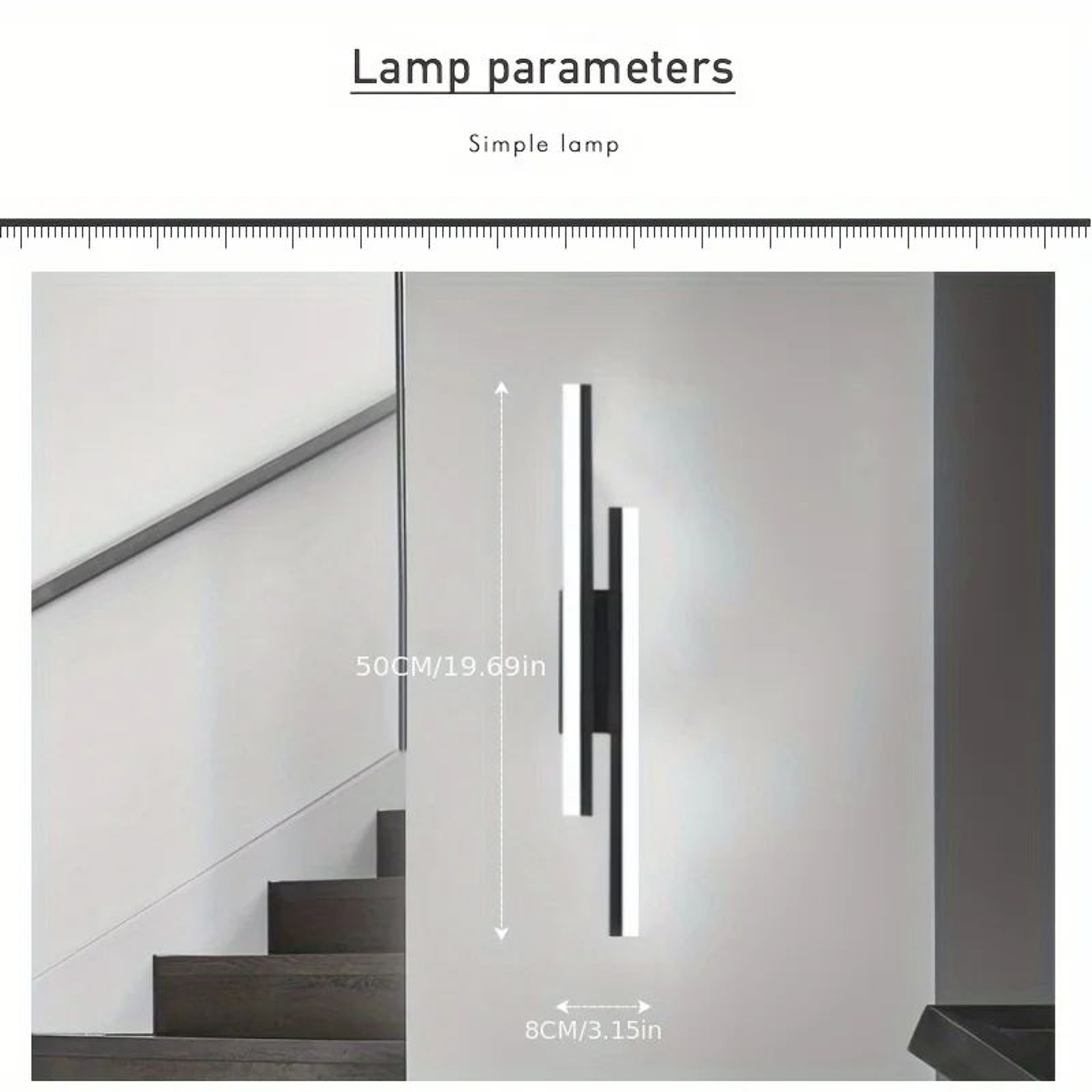 Dimmable LED Strip Wall Light  Nordic 3 Color Sconce For Bedroom Bedside Living Room Feature Wall A