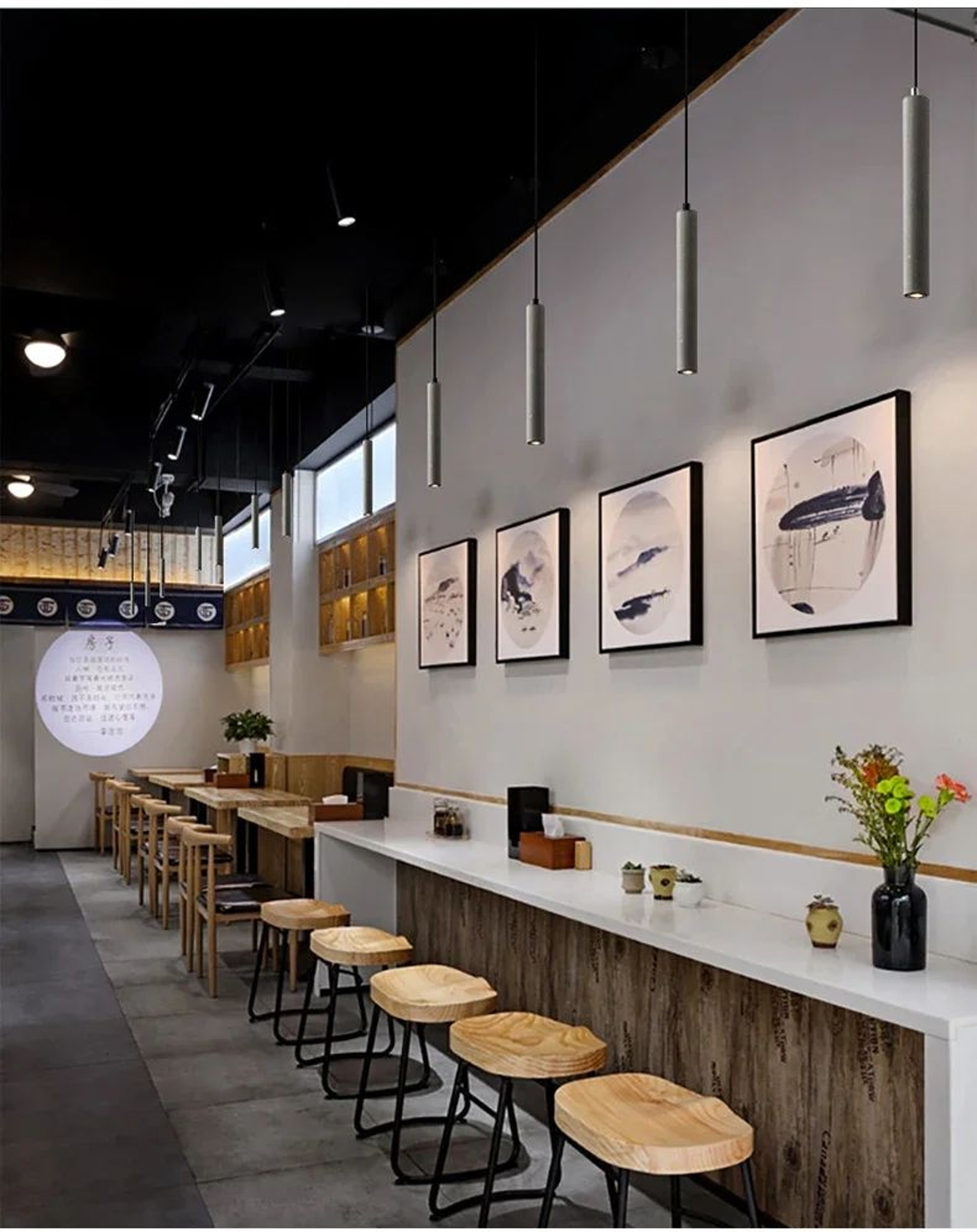 Retro Concrete Pendant Lamp  Nordic Industrial Iron  Waterstone Hanging Lamp For Dining Room Kitche 9