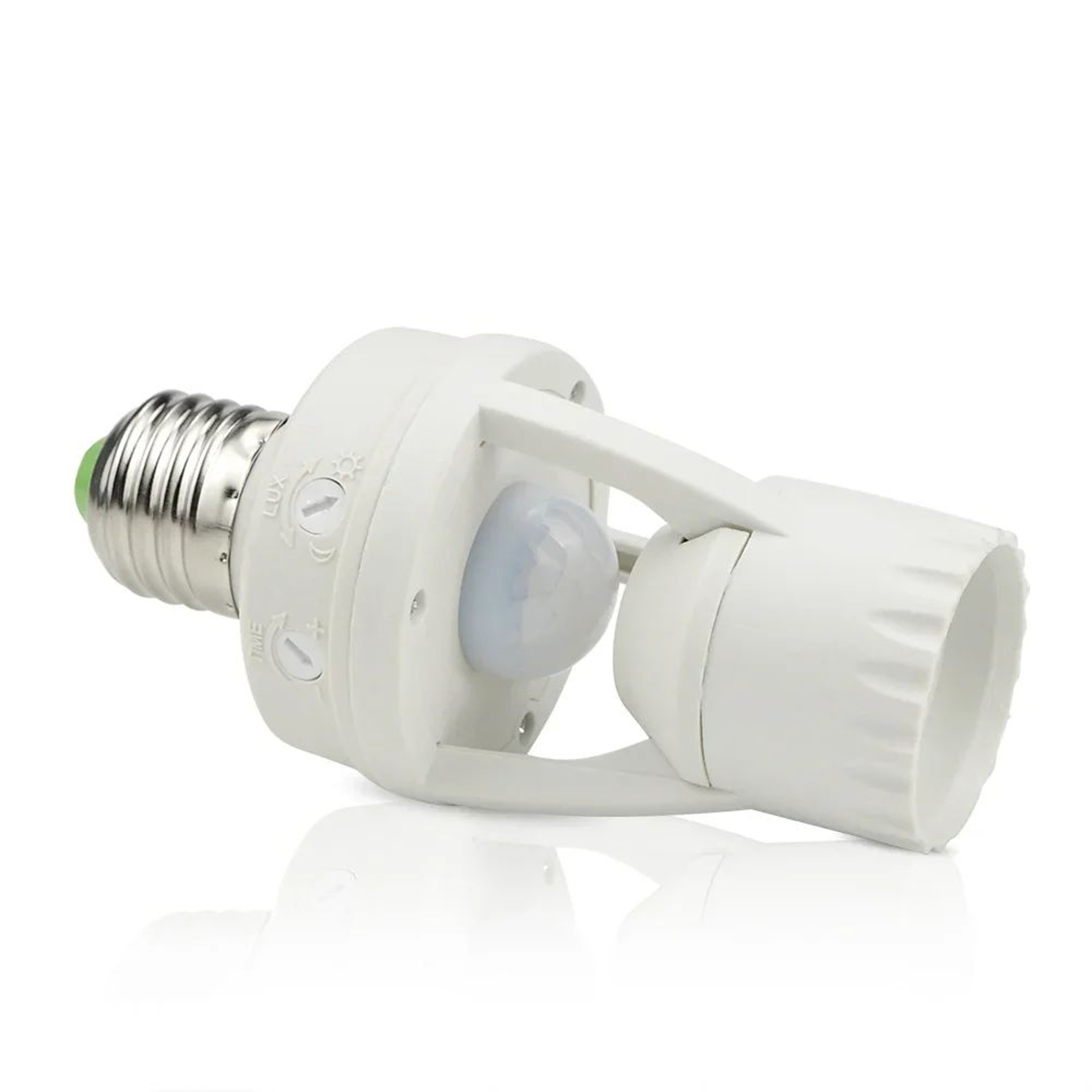 E27 PIR Motion Sensor Lamp Holder  360 Degrees Infrared Bulb Socket With Adjustable Timer  Day Nigh