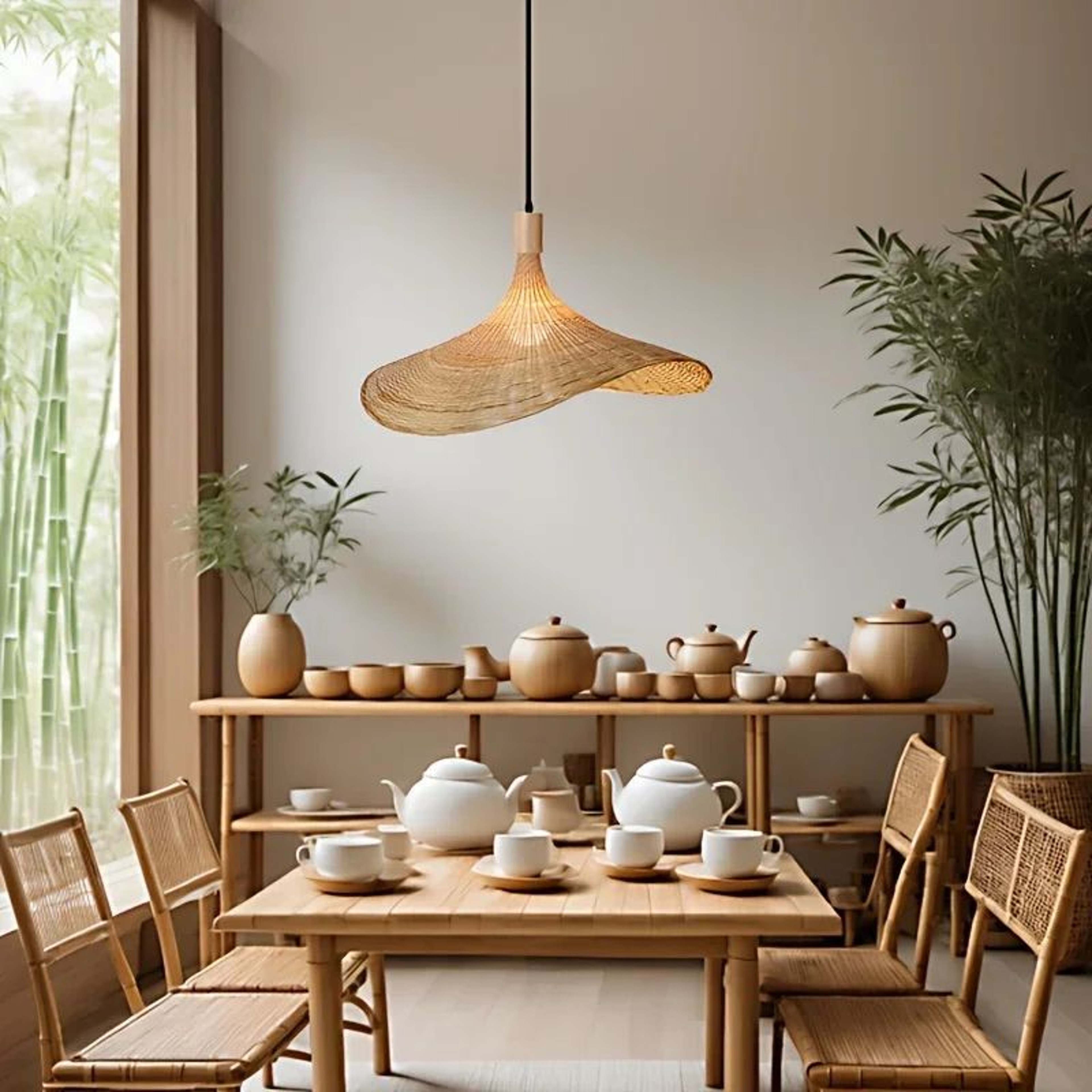Handwoven Bamboo Pendant Light  Woven Rattan Style Hanging Lamp In 1181 1575 Or 1969 In For Living  3