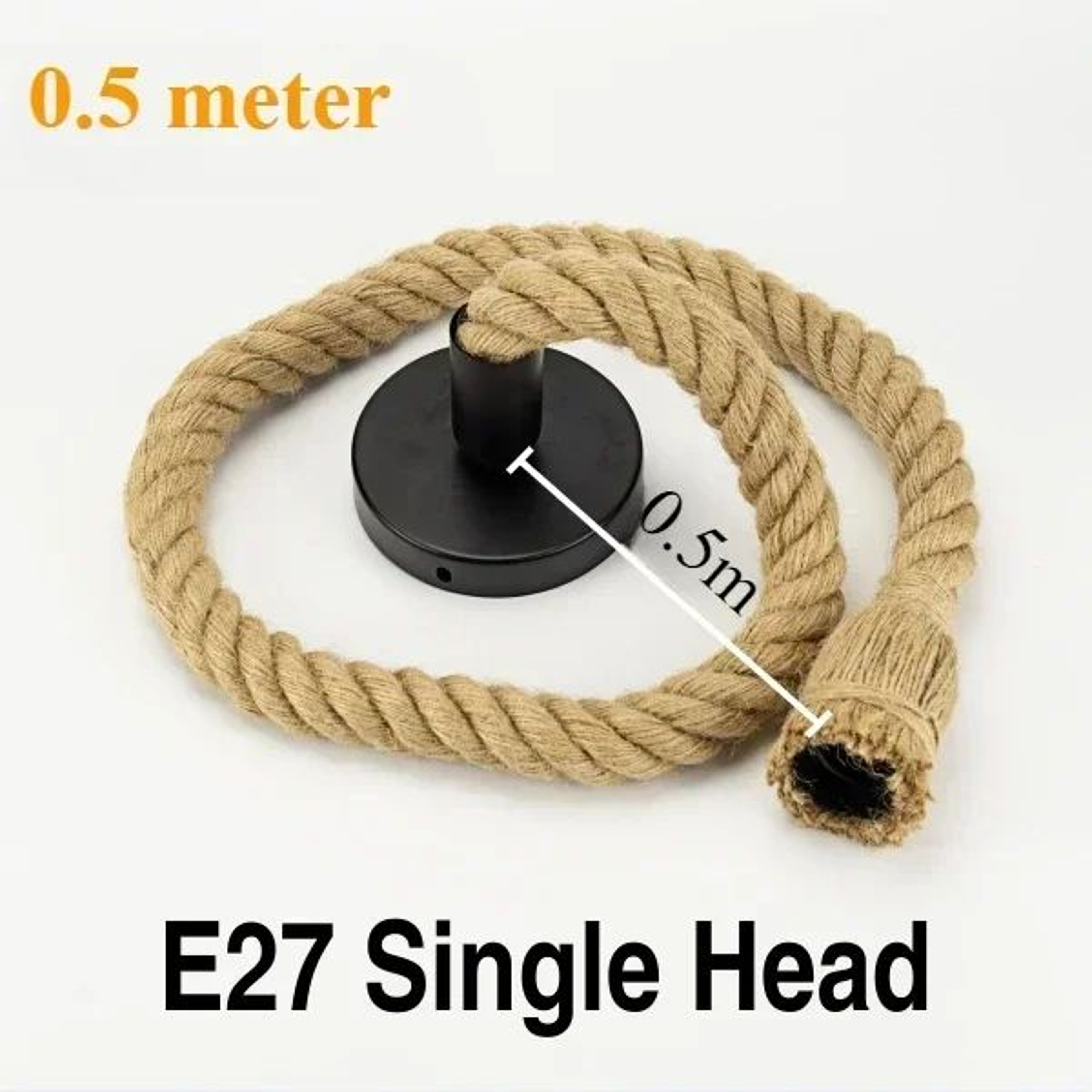 Vintage Hemp Rope Pendant Light  Hand Knitted Single Or Double Head Hanging Lamp For Loft Dining Ro