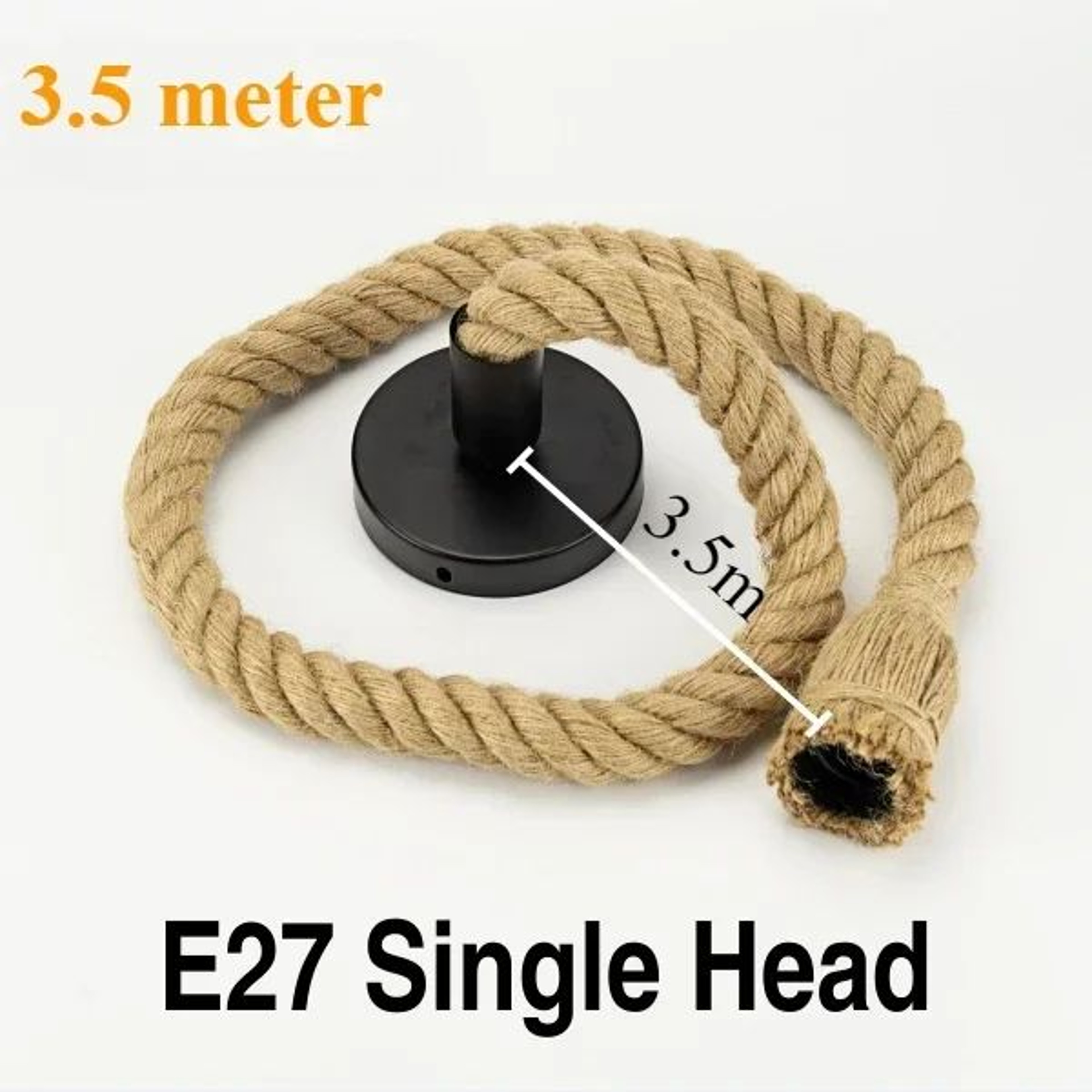 Vintage Hemp Rope Pendant Light  Hand Knitted Single Or Double Head Hanging Lamp For Loft Dining Ro