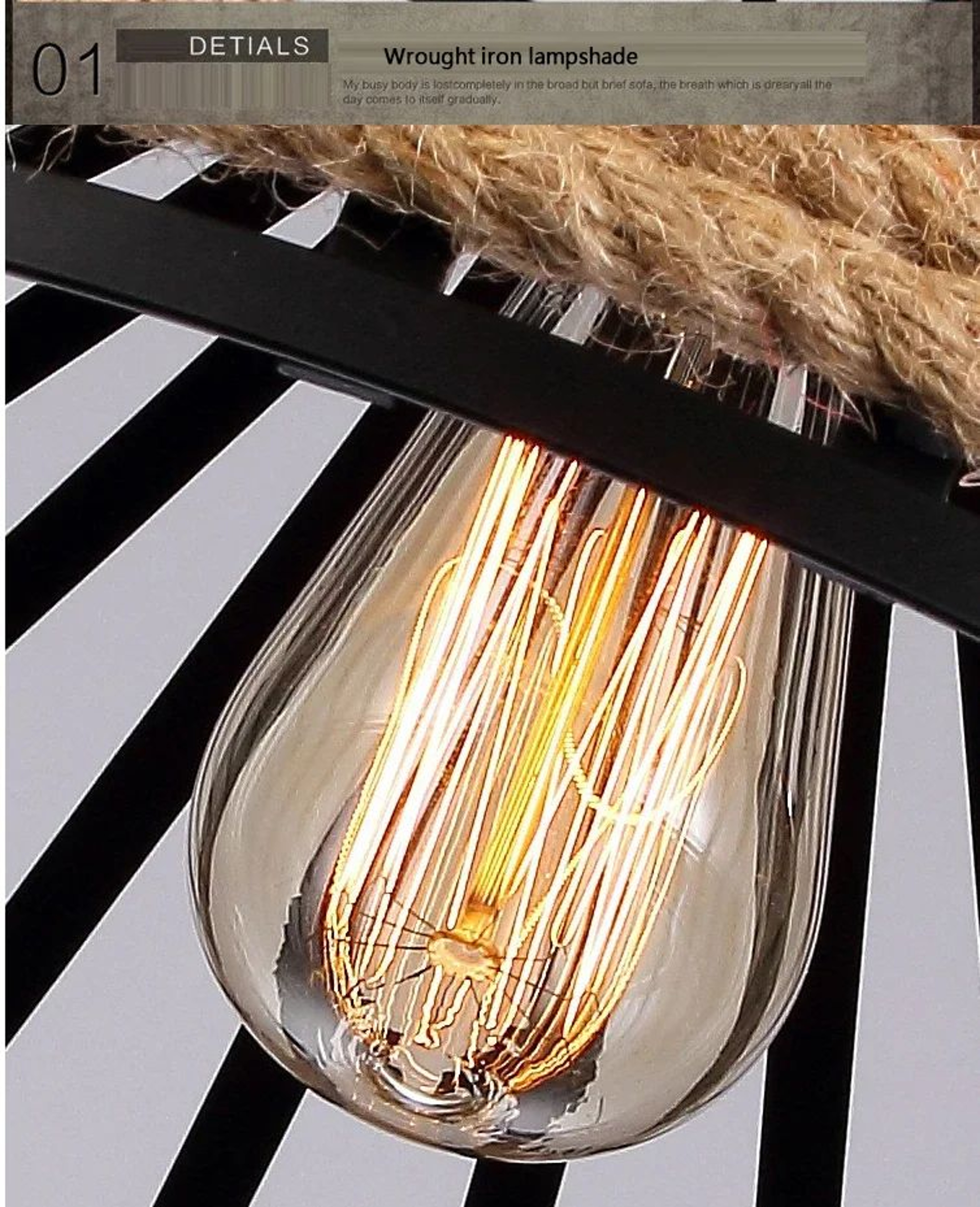 Retro Hemp Rope Pendant Light  Iron E27 Hanging Lamp In 1181 Or 1575 In For Restaurant Kitchen And