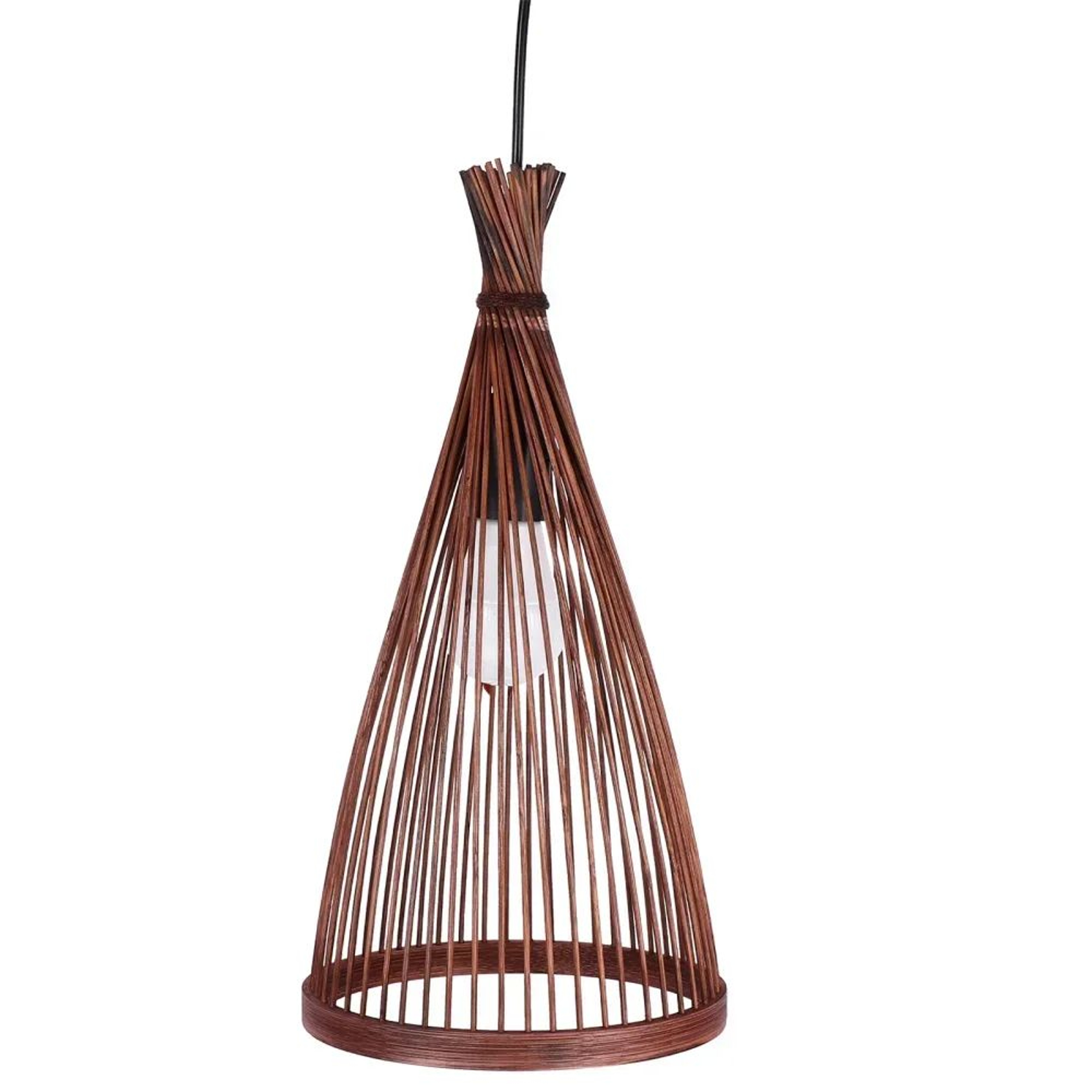 Japanese Bamboo Pendant Light  Handmade Woven E27 Hanging Lamp With Warm Light For Tearoom Restaura 10