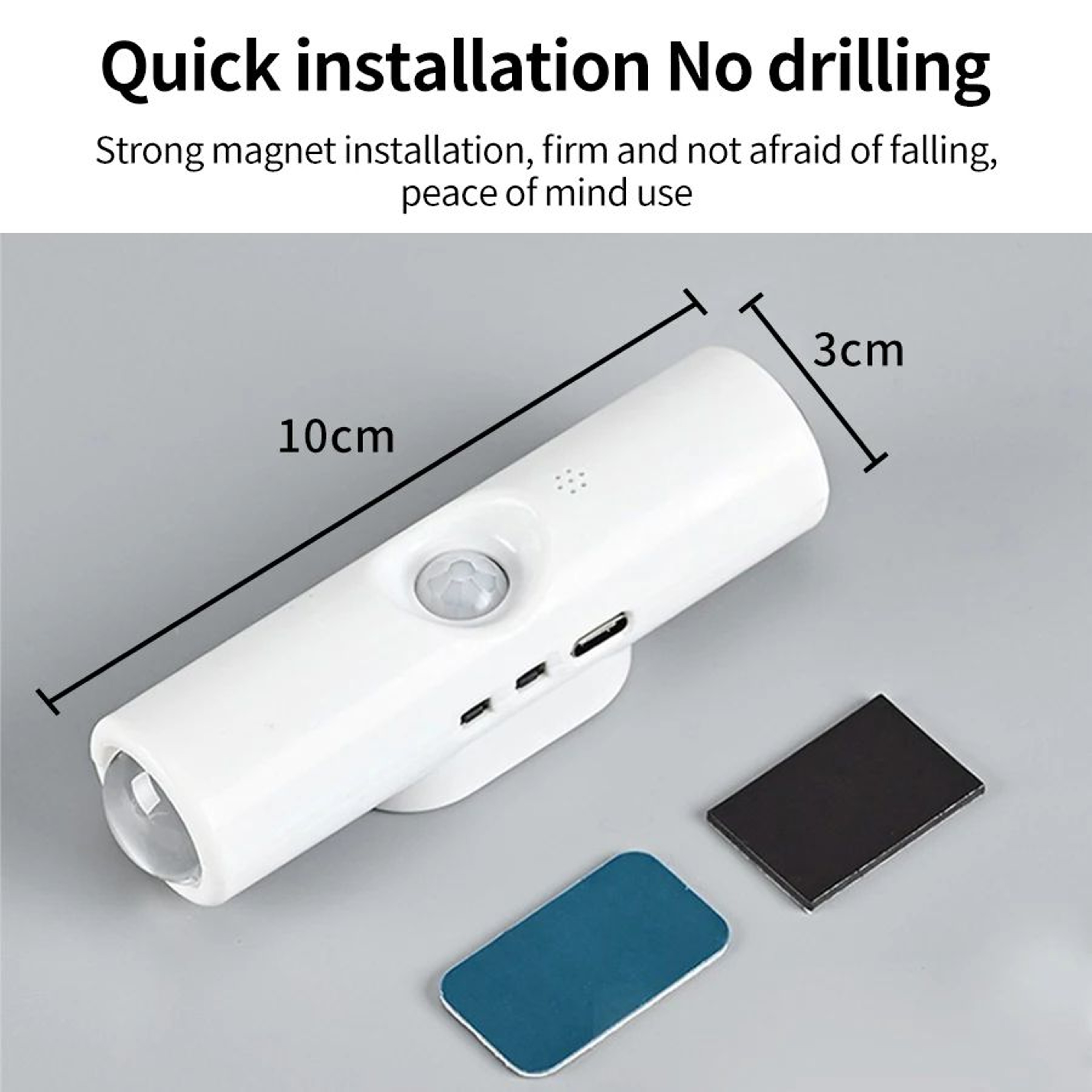 Magnetic RGB Motion Sensor Light  USB C Rechargeable Dimmable Cabinet Night Light For Hallway Stair 5