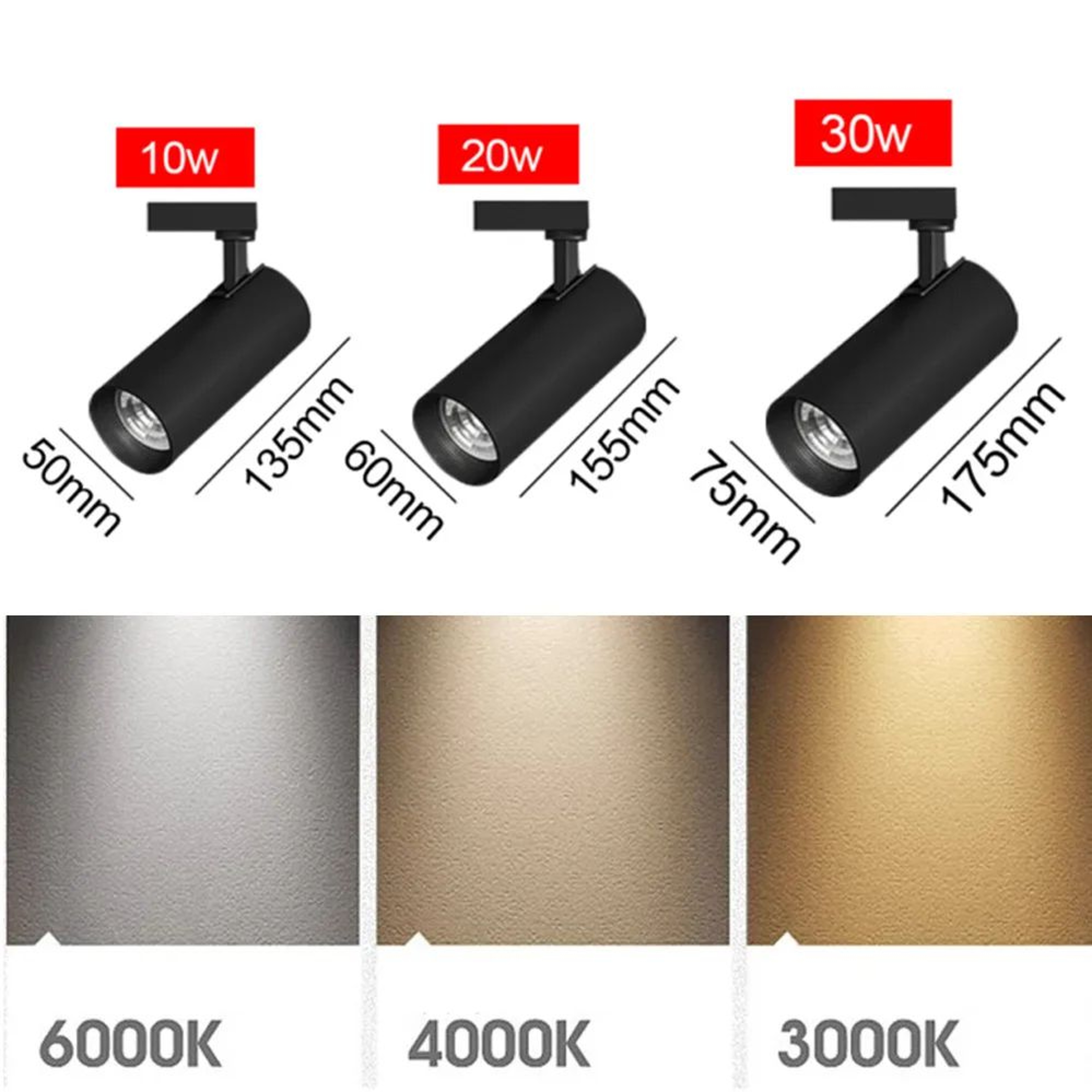 LED Track Spotlight  10 W 20W Or 30W Ceiling Rail Light For Living Room Kitchen Bedroom And Clothin 7