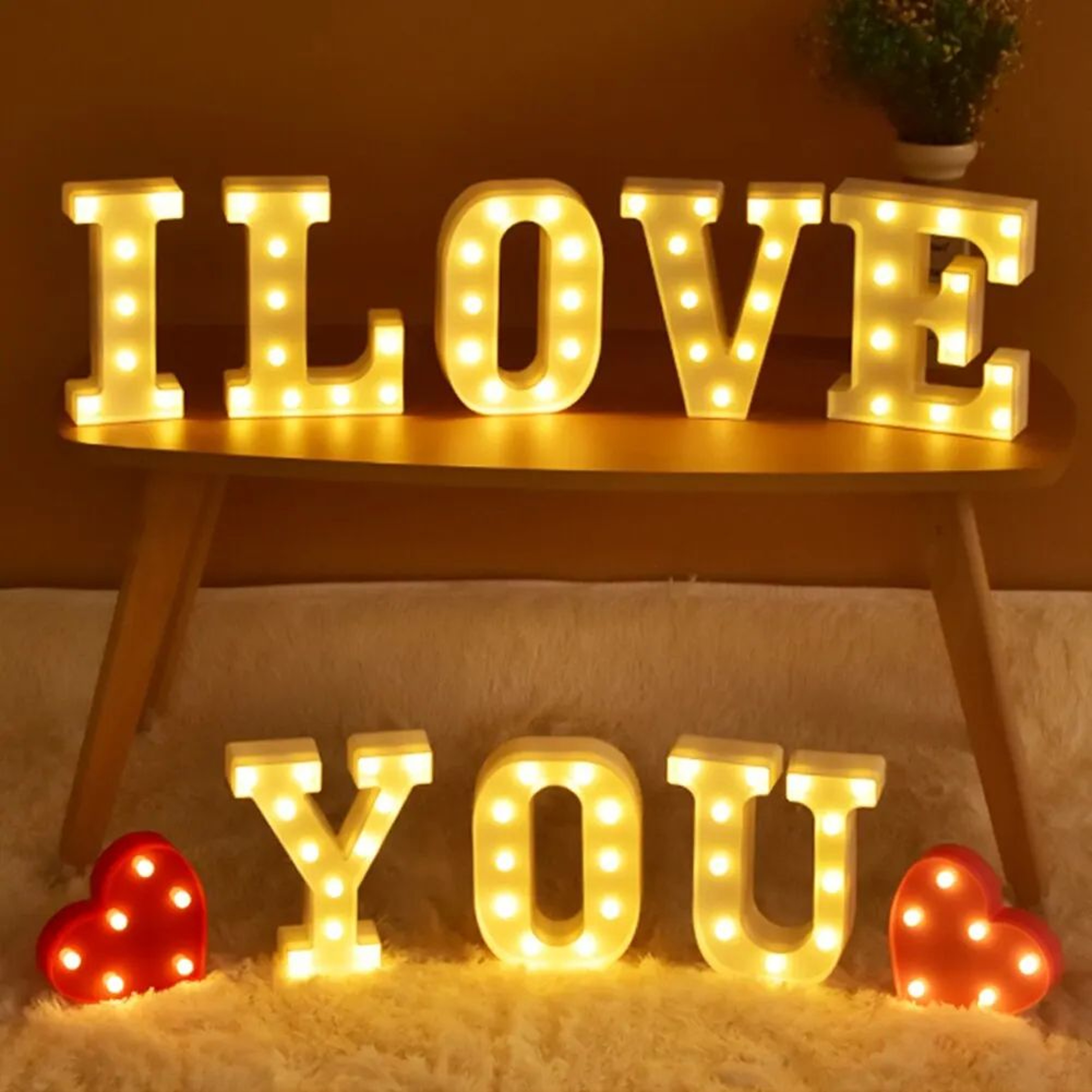 LED Letter  Number Light  866 In Warm White Battery Operated Marquee Lamp For Wedding Birthday And  0
