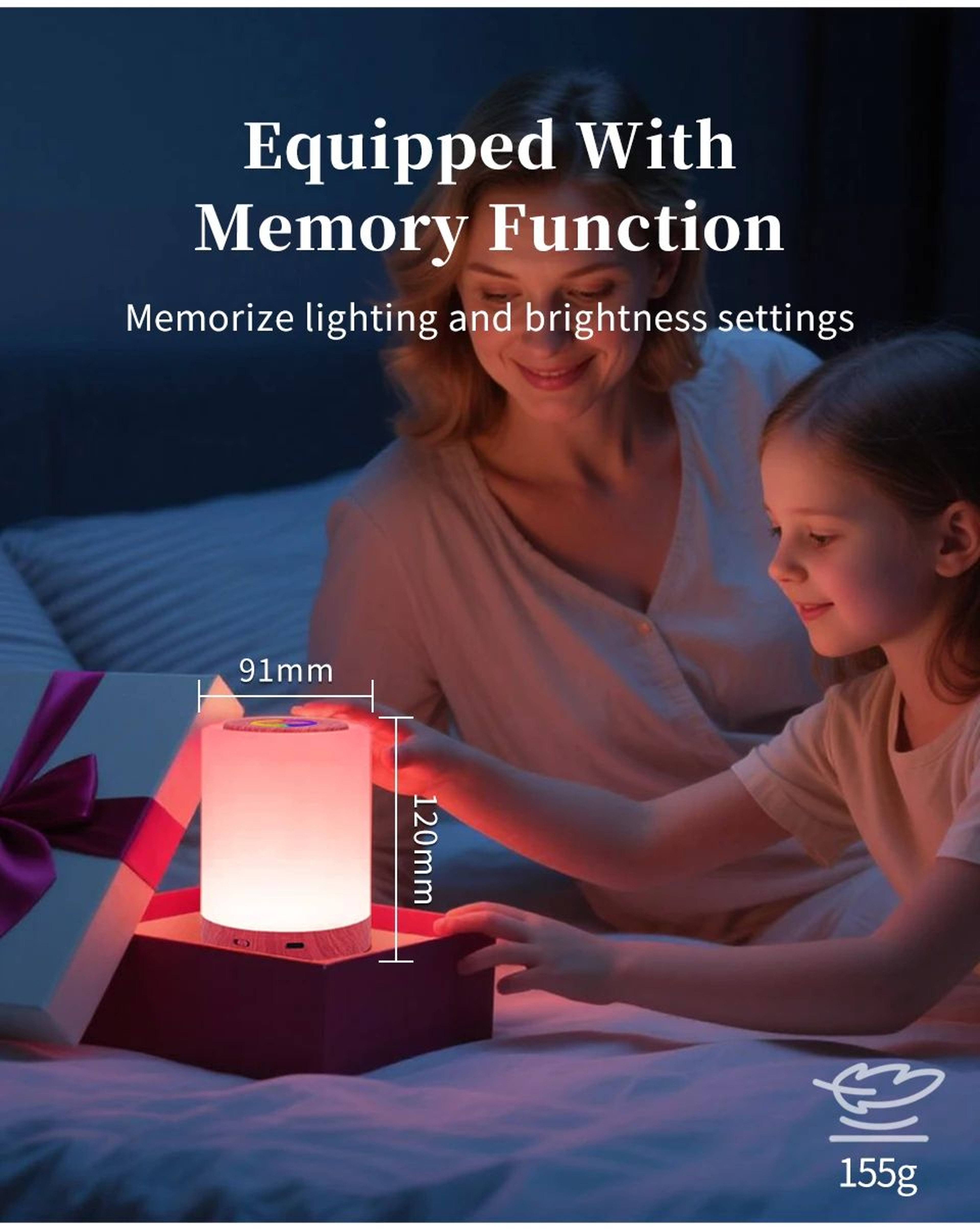 Rechargeable Touch Table Lamp  Dimmable RGB  Warm White LED Night Light For Bedroom Bedside Living  18