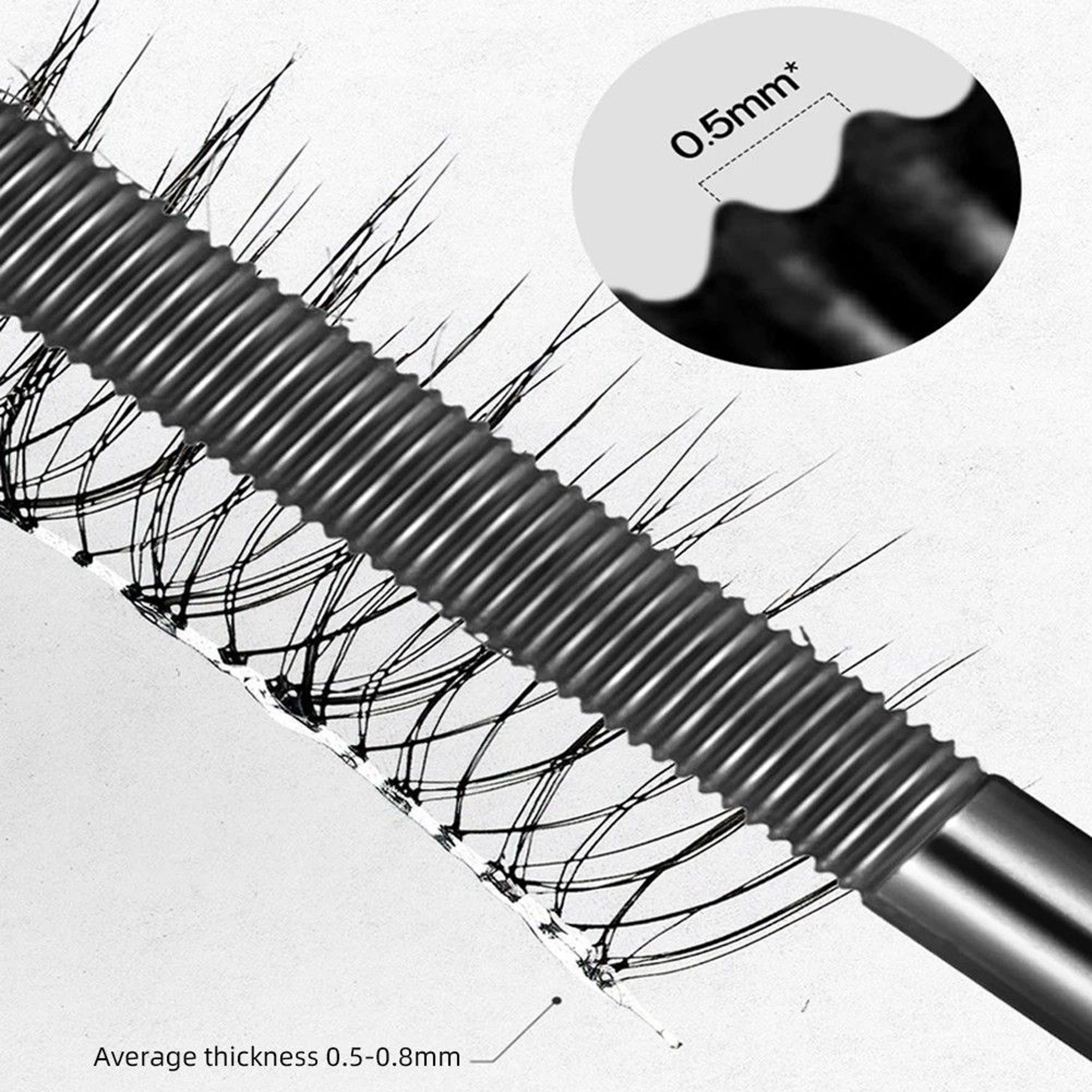 Metal Iron Waterproof Silk Fiber Mascara  Long Black Curling  NonClumping Lash Extension Effect 0