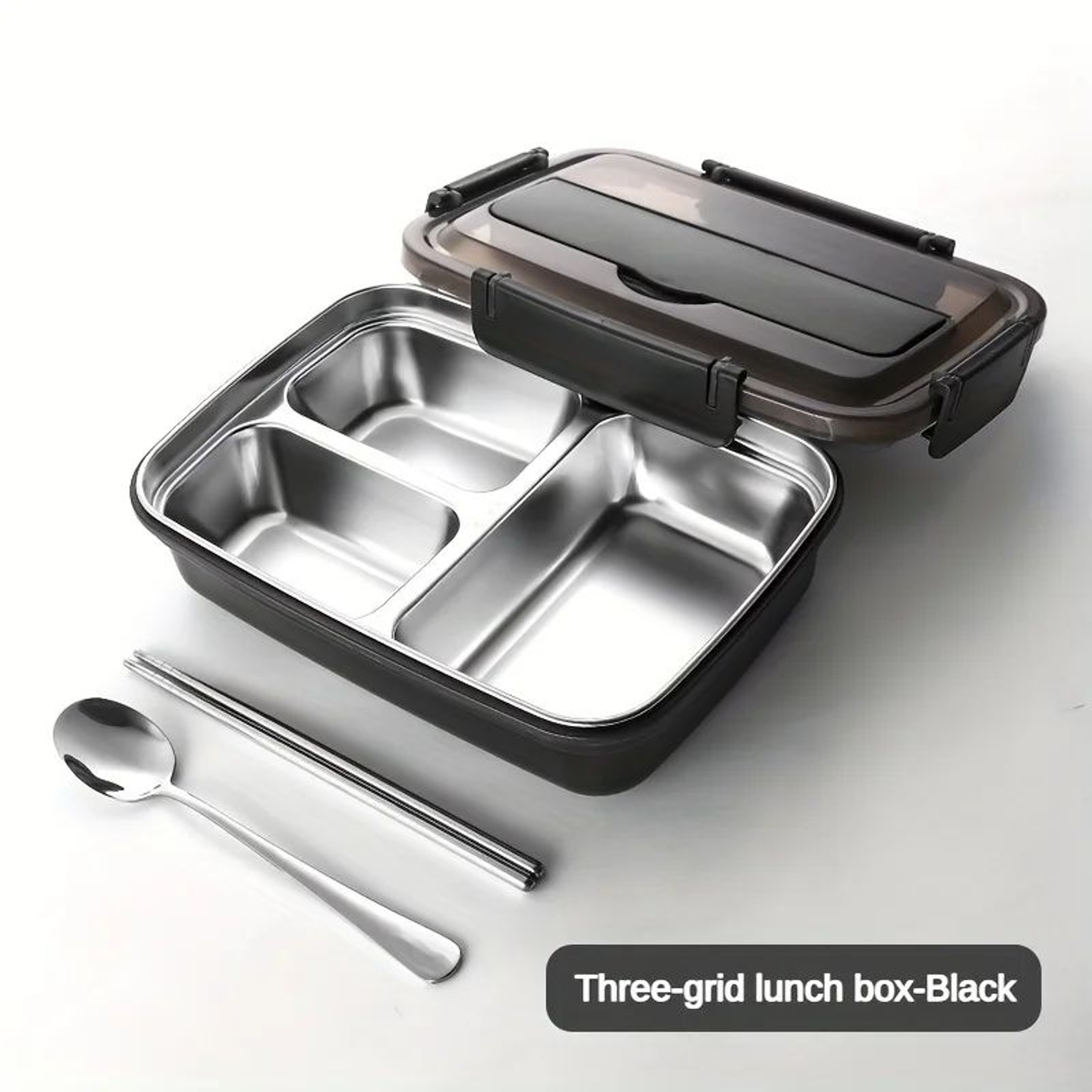 Leak Proof Stainless Steel Lunch Box  Durable 3 Or 4 Compartment Bento Container For Students And O 18