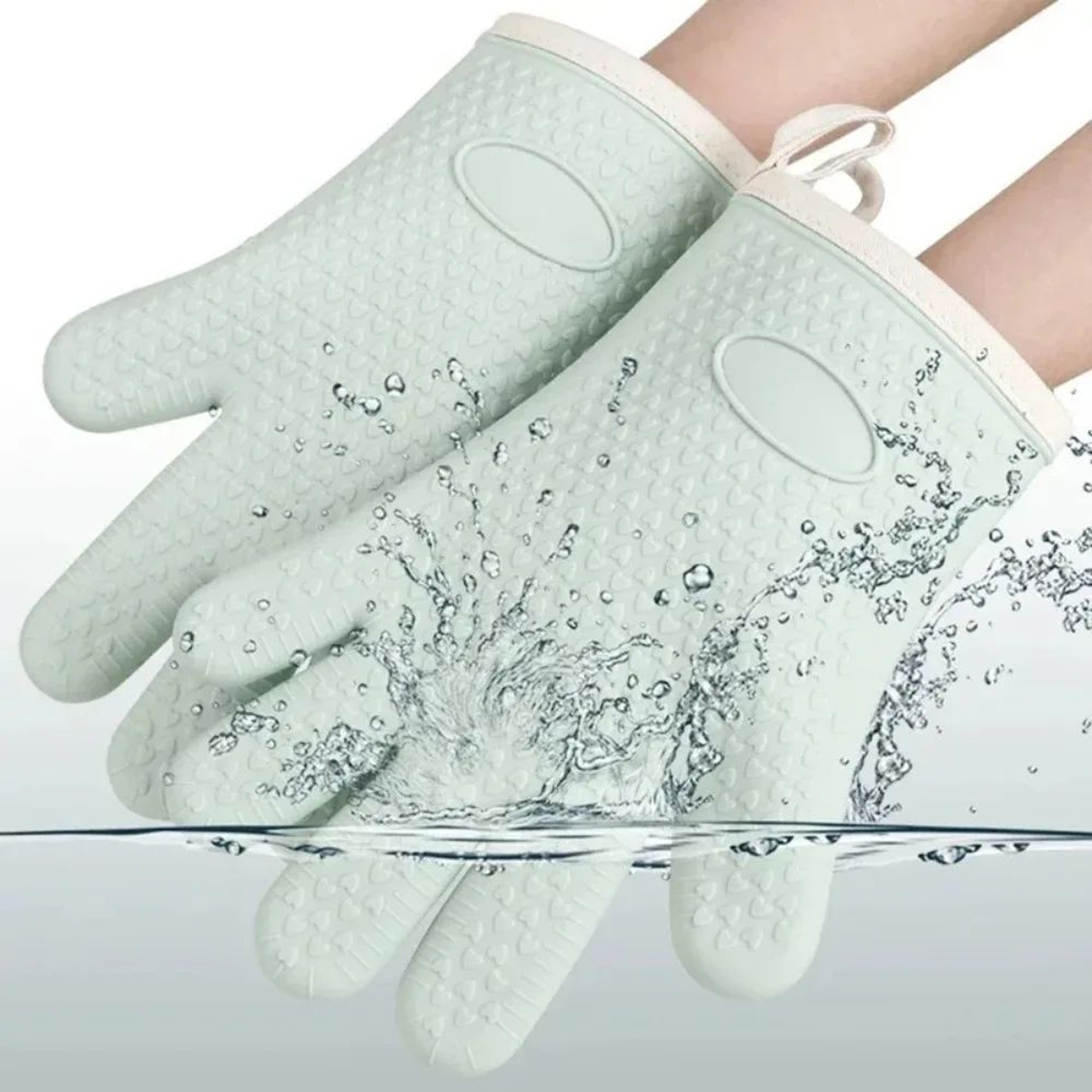 Thickened Silicone Heat Resistant Gloves  AntiScald AntiSlip Oven Mitts For Baking Microwave And BB 3