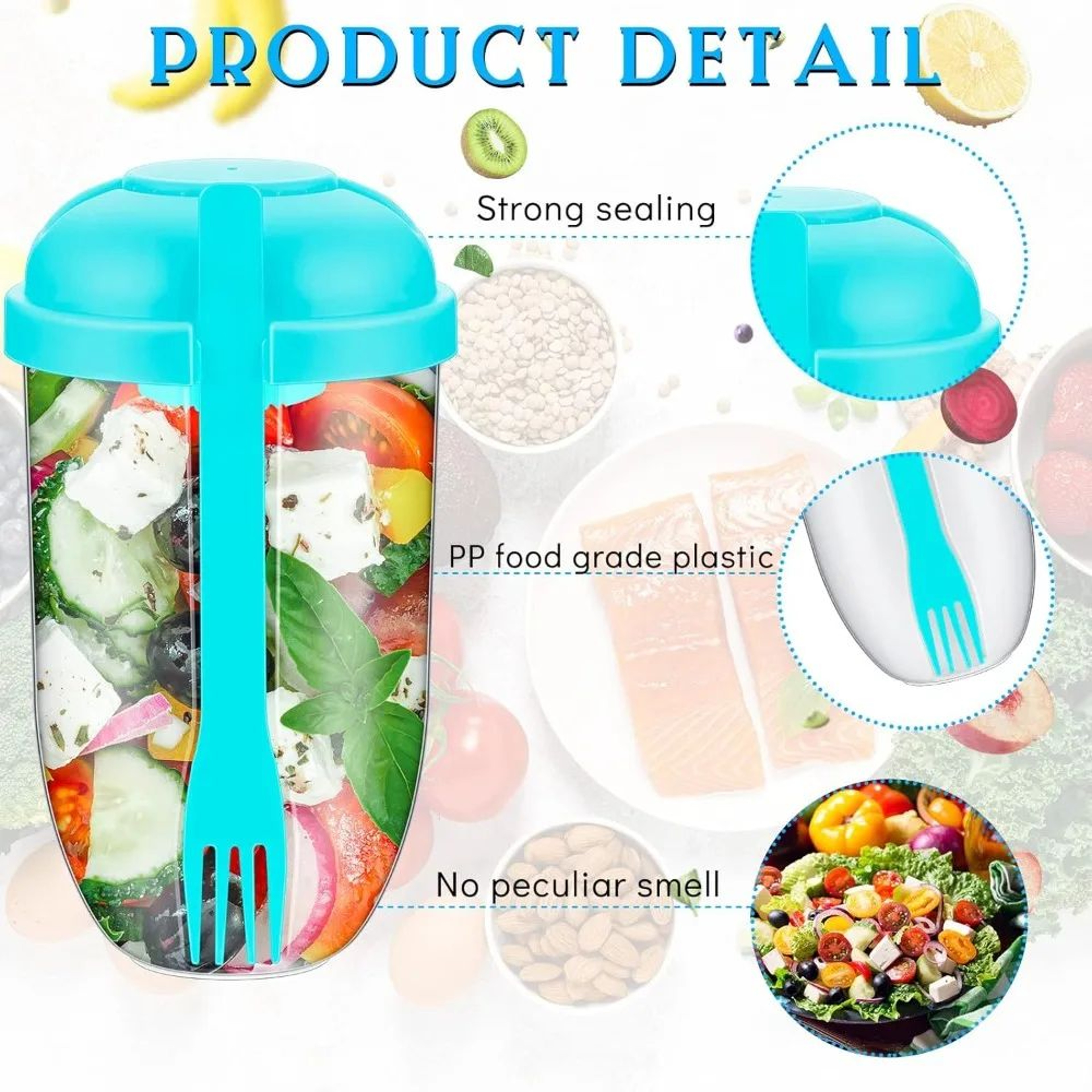 Salad Cup With Lid And Fork For Lunch And Meal Prep 1