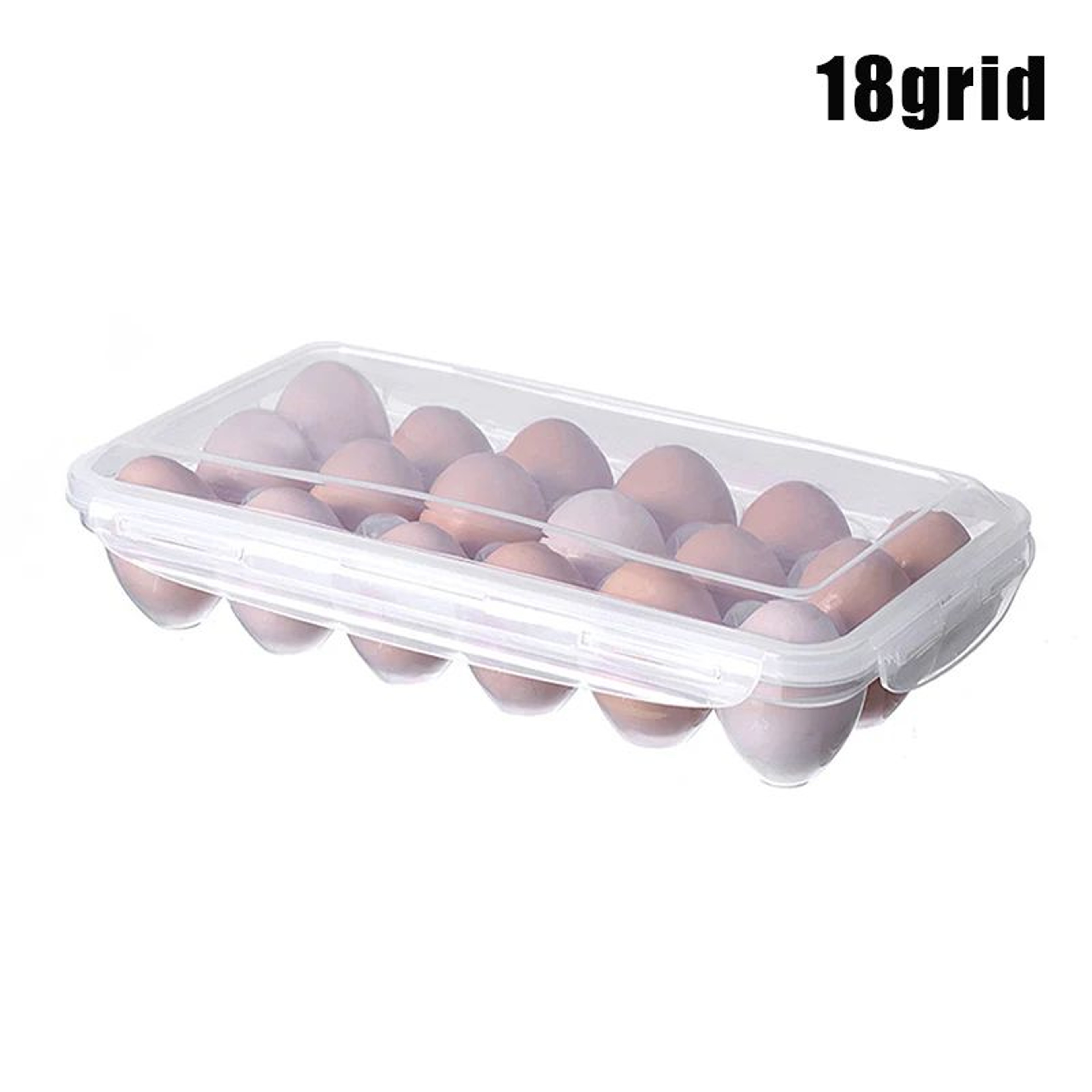 Egg Storage Box With Lid Refrigerator Egg Organizer Tray 11
