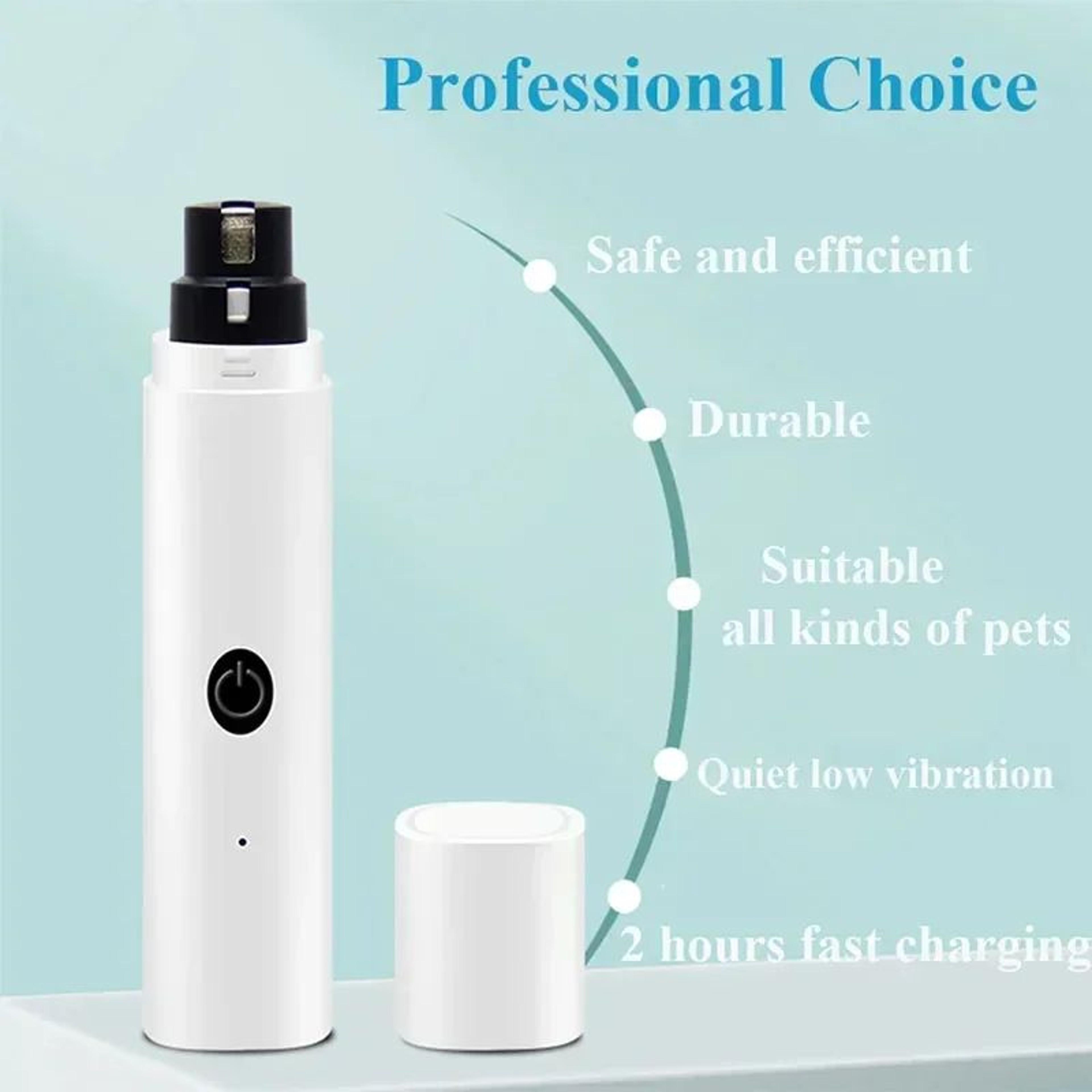 Electric Pet Nail Clippers Rechargeable Nail Grinder With LED Light For Dogs And Cats 9