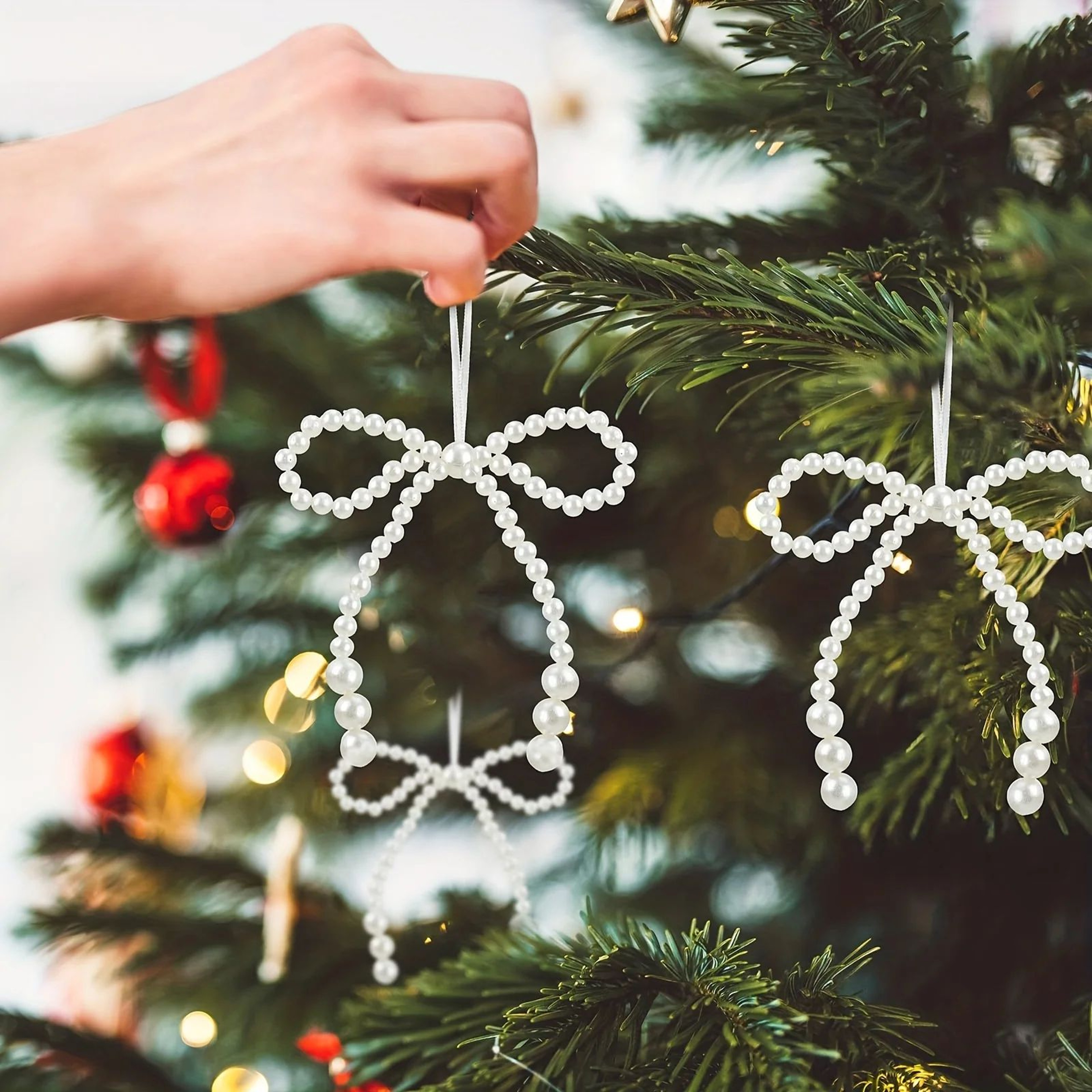 12Piece Elegant Christmas Tree Bow Set  Twist Tie Bows For Wreaths Gift Wrapping  Holiday Decoratio 4