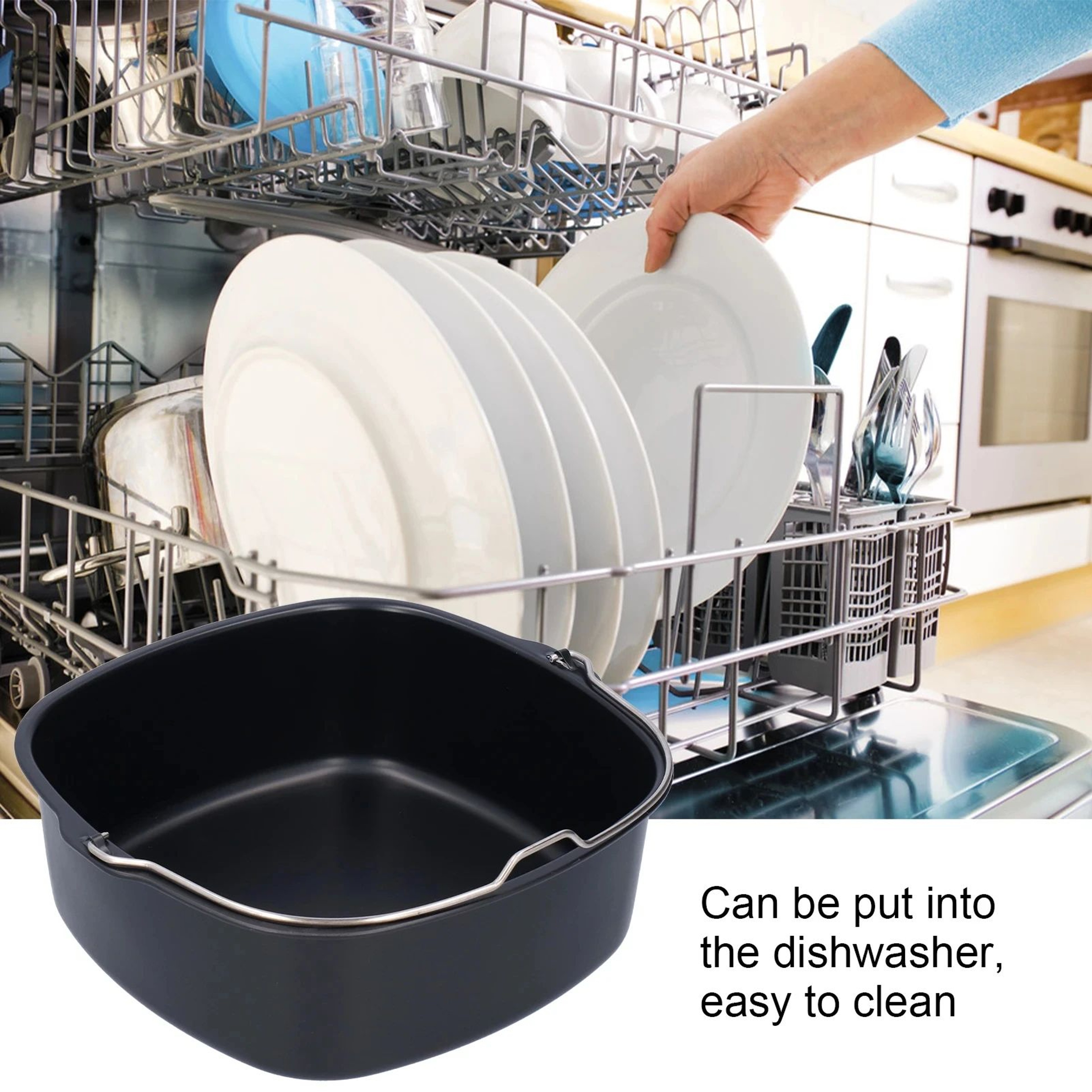 Non Stick Air Fryer Baking Tray Basket 2