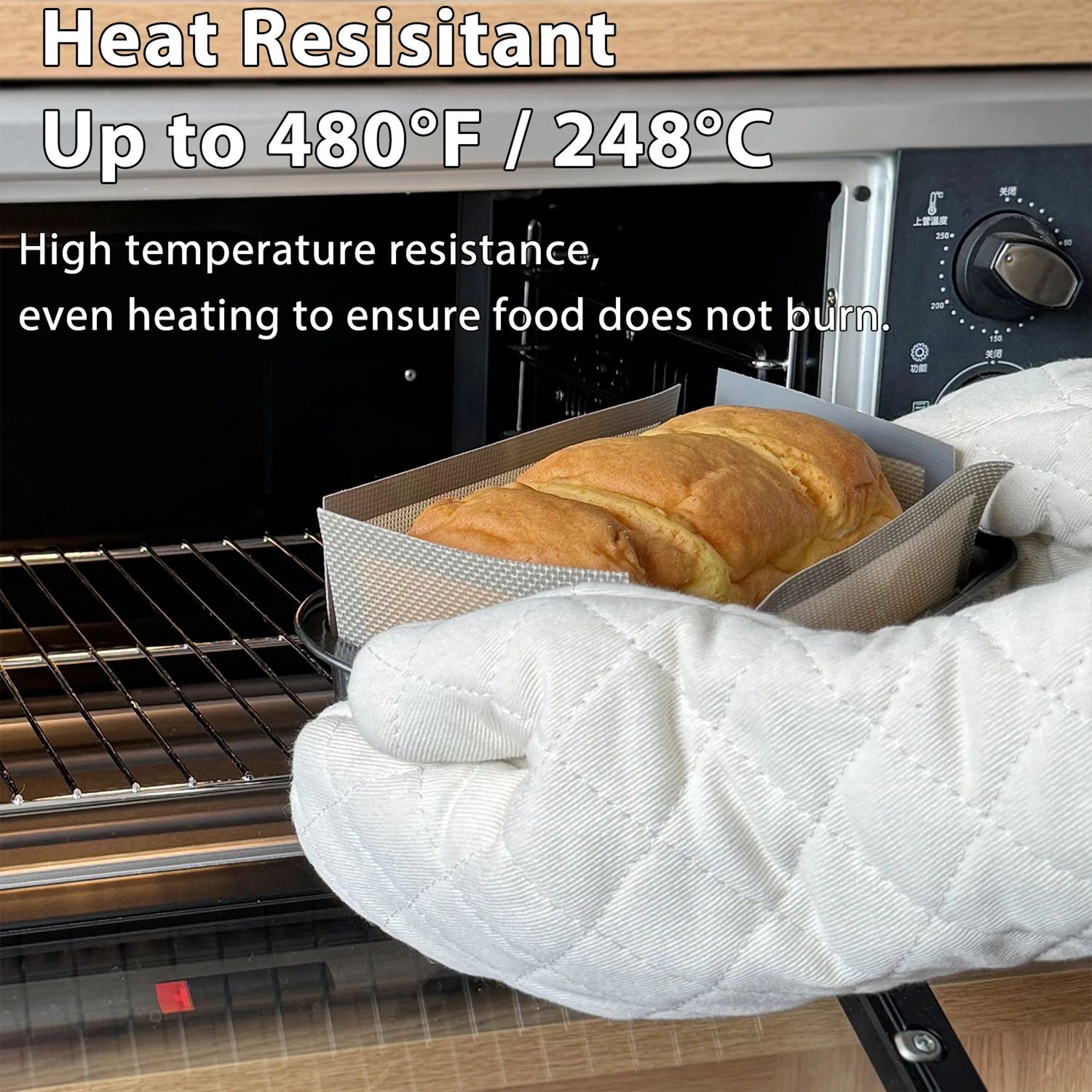 Reusable Silicone Bread Loaf Pan Liner 4