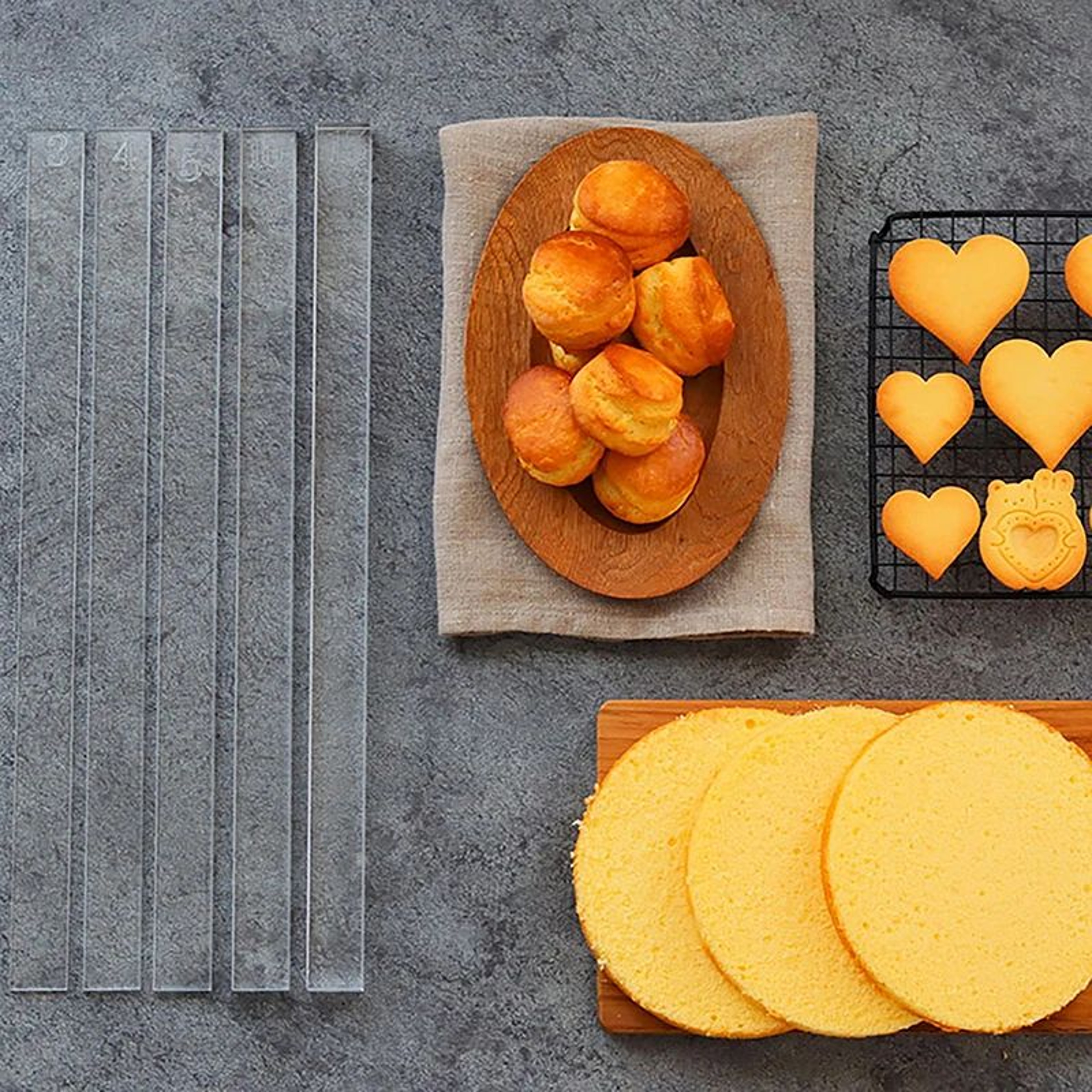 Acrylic Baking Ruler  Pastry Thickness Tool Set 0