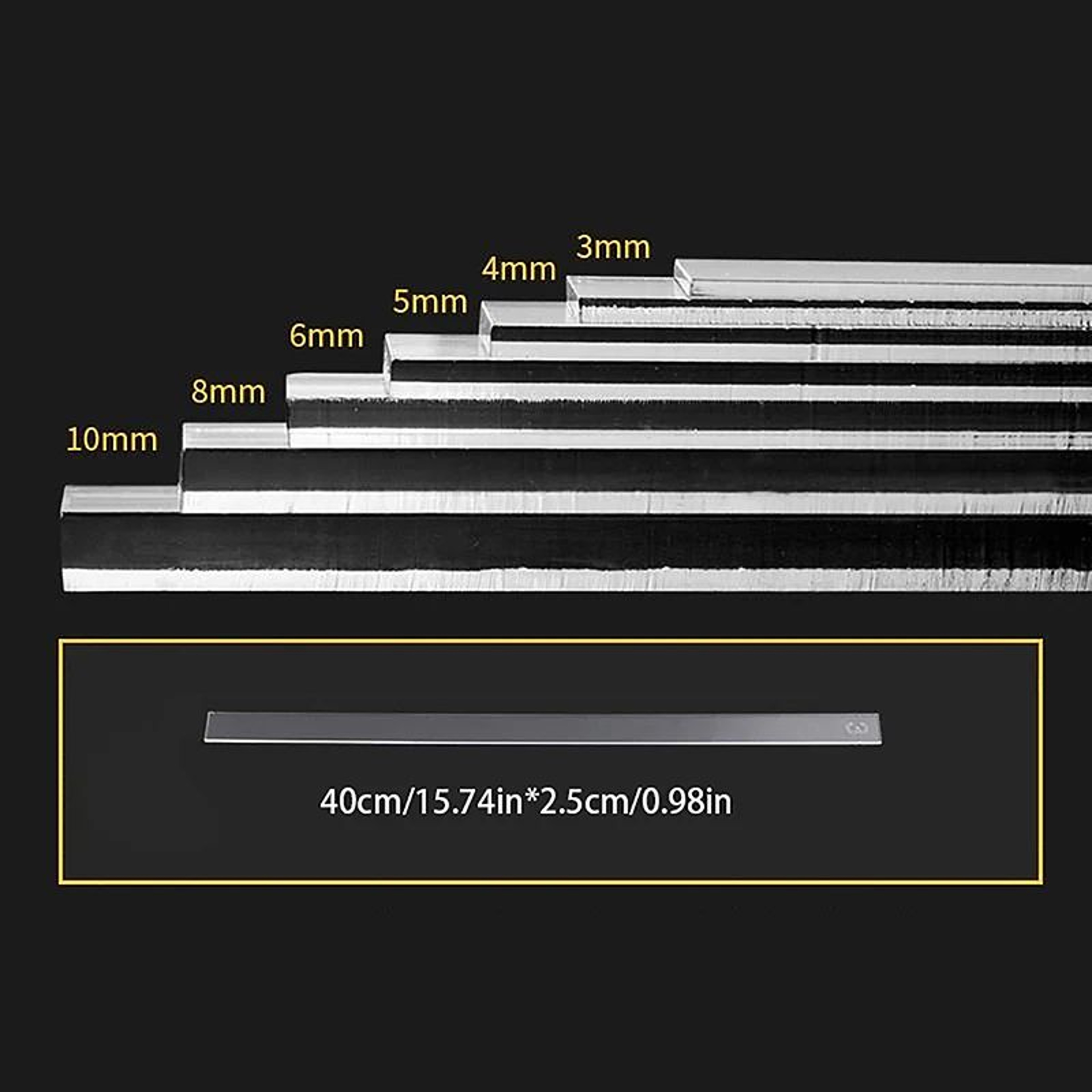 Acrylic Baking Ruler  Pastry Thickness Tool Set 6