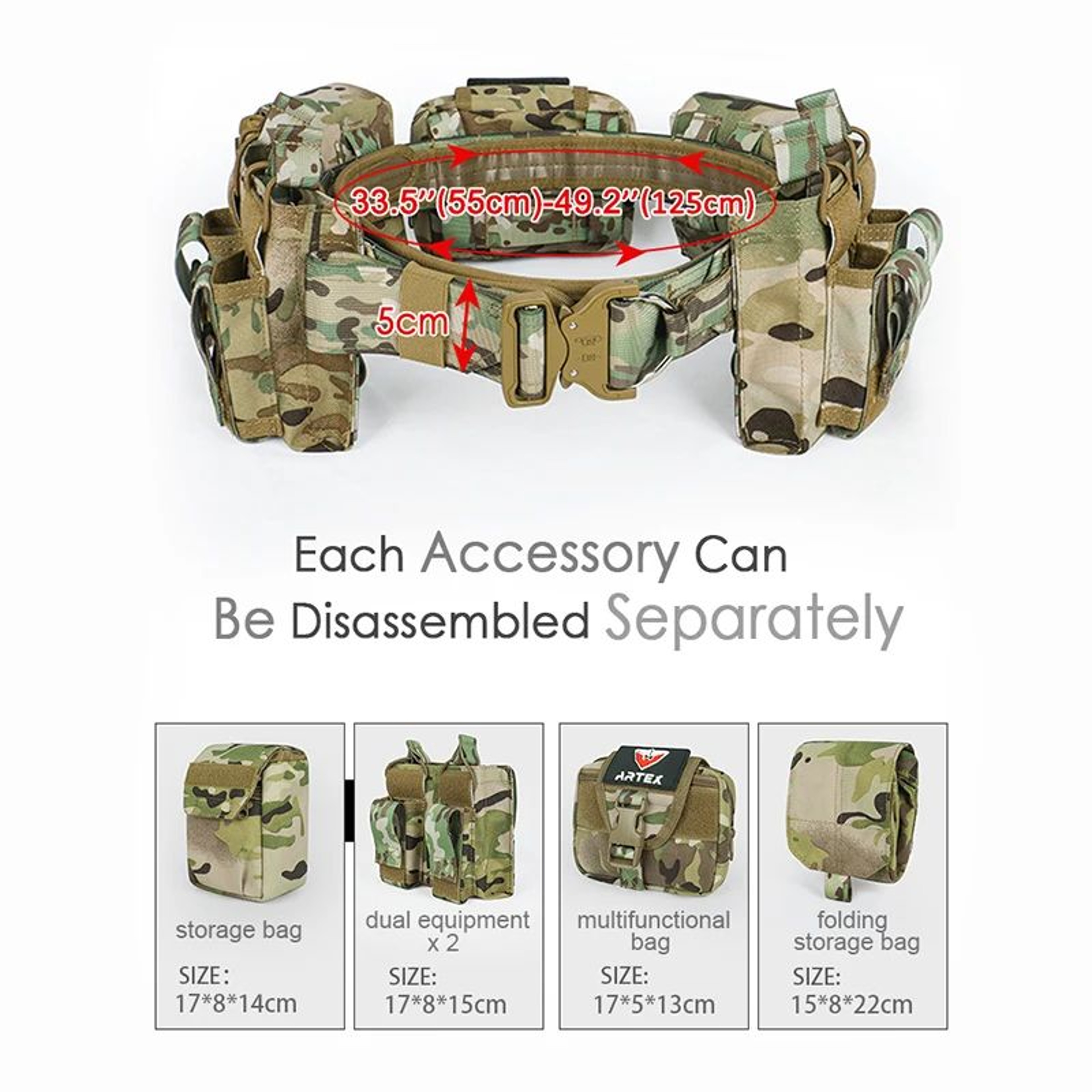 Outdoor Tactical Battle Duty Belt Set 2