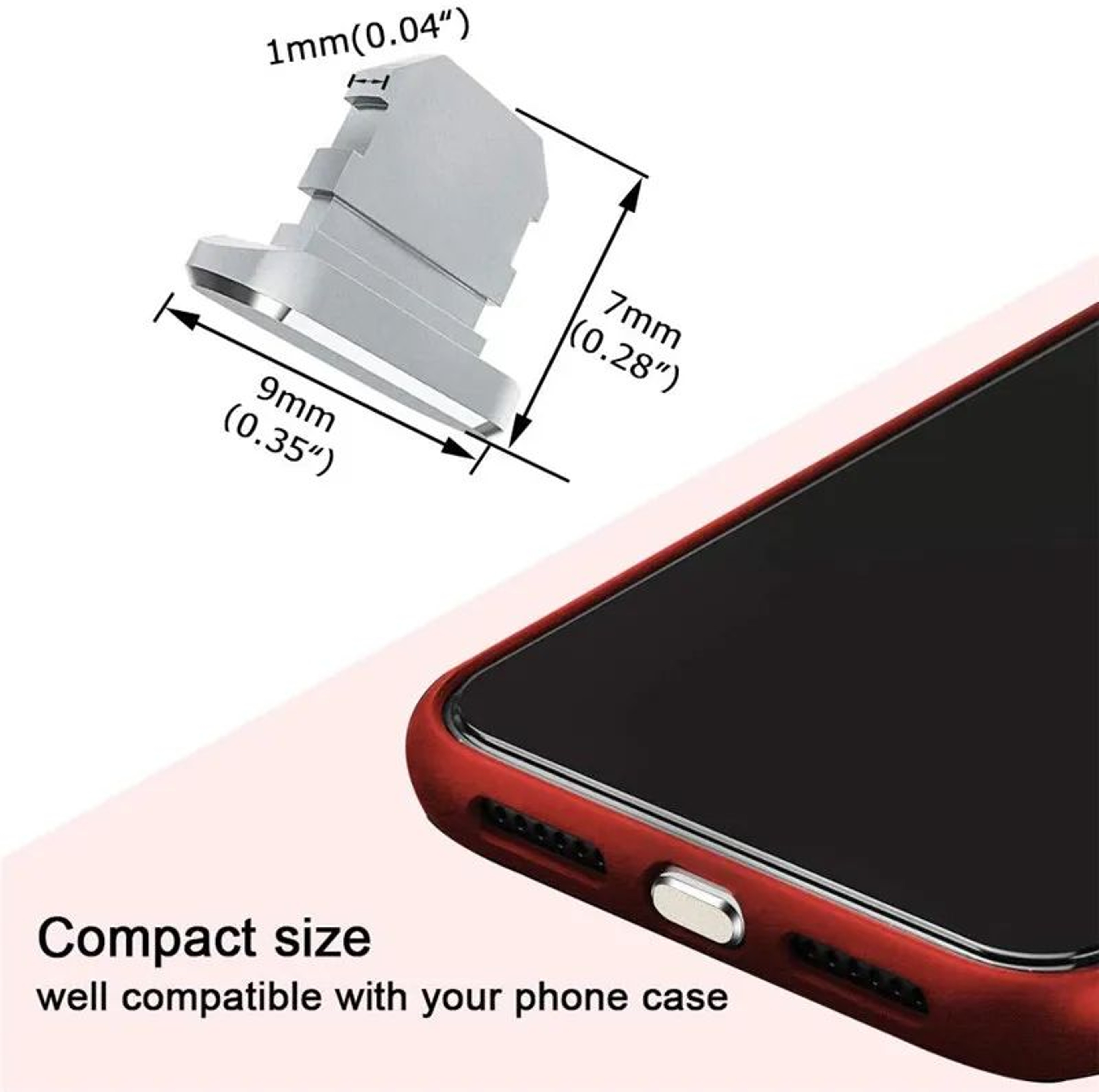 Metal Charging Port Dust Plug For IPhone 8