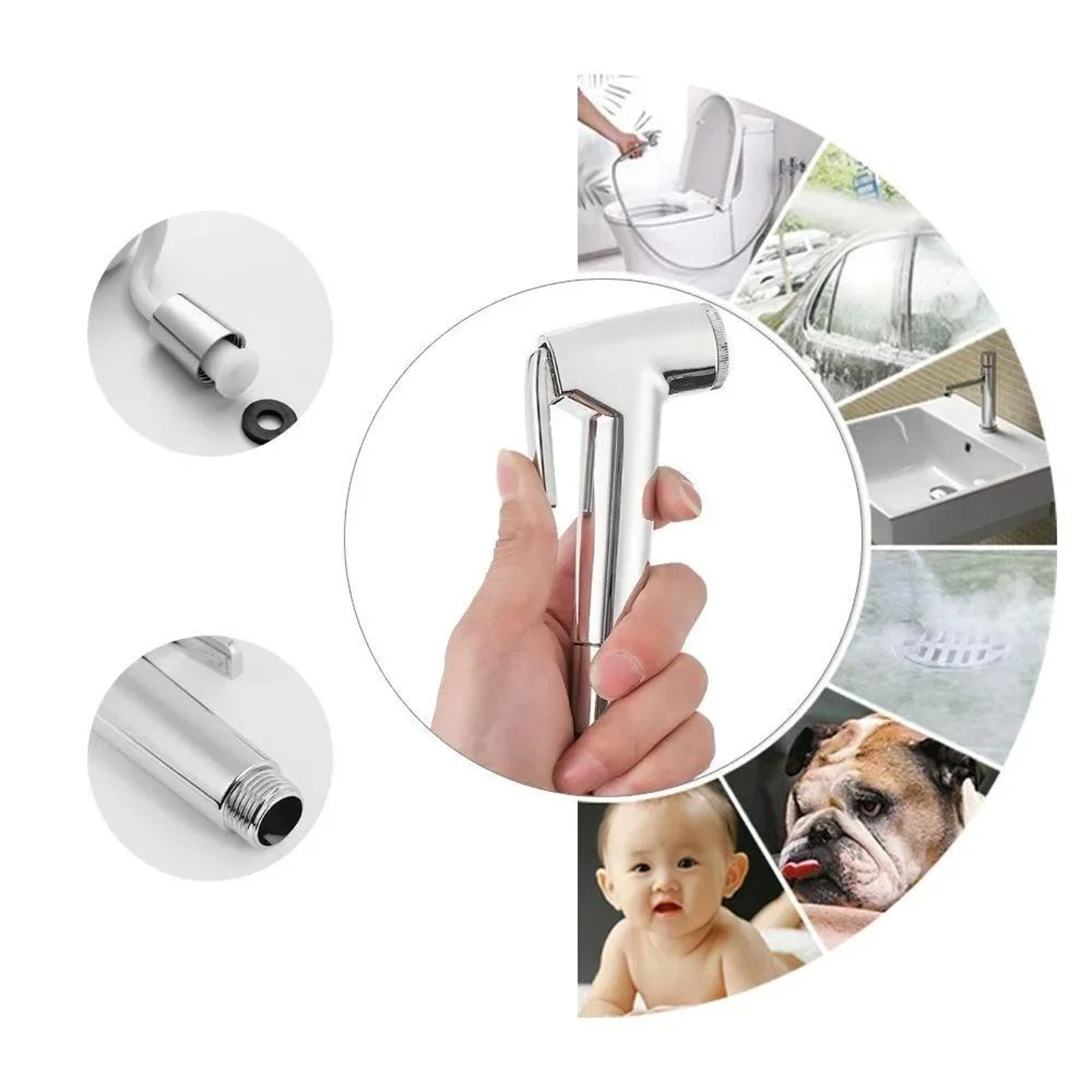 Handheld Portable Toilet Spray Gun With 15 M Hose 8