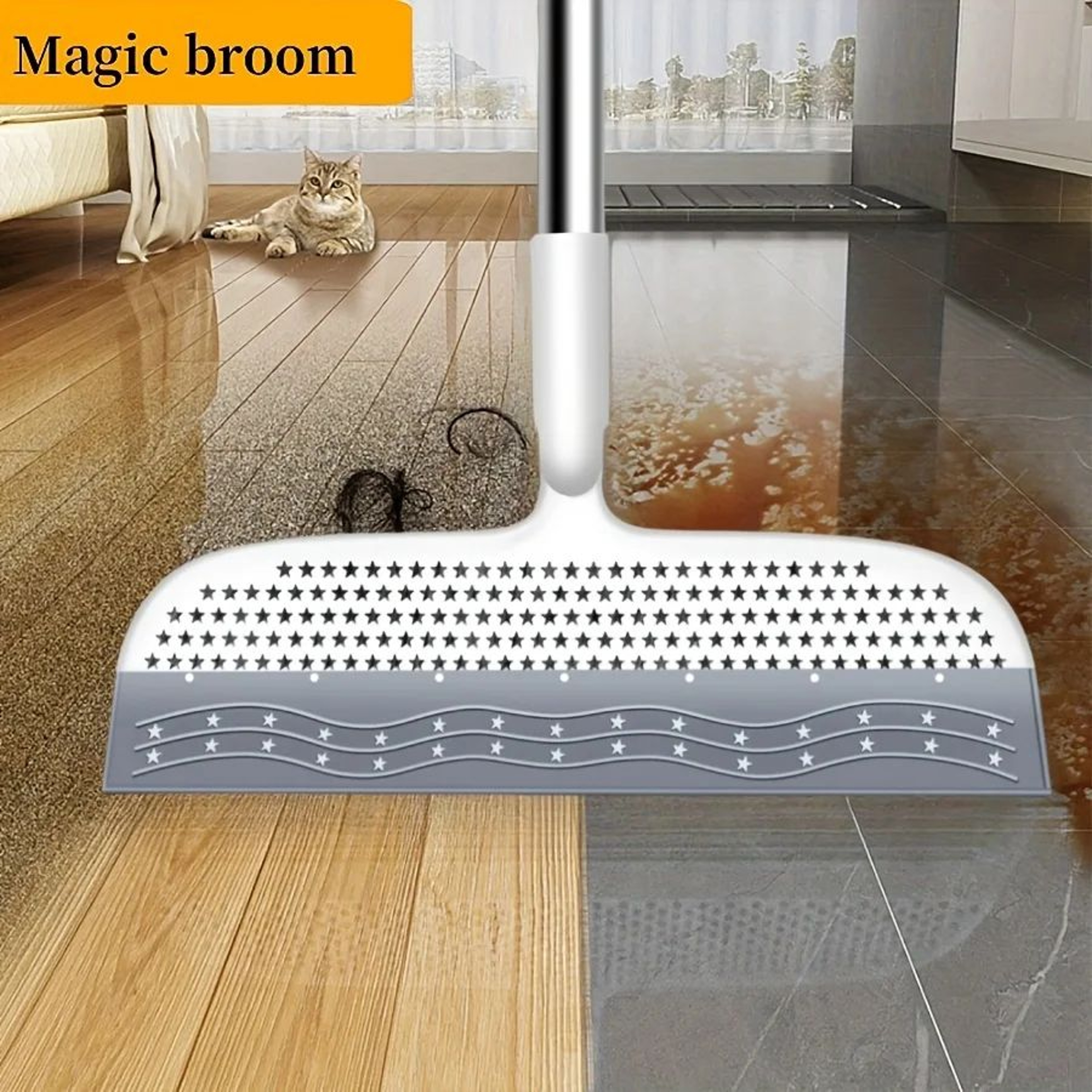 Magic Silicone Scraper Broom 0