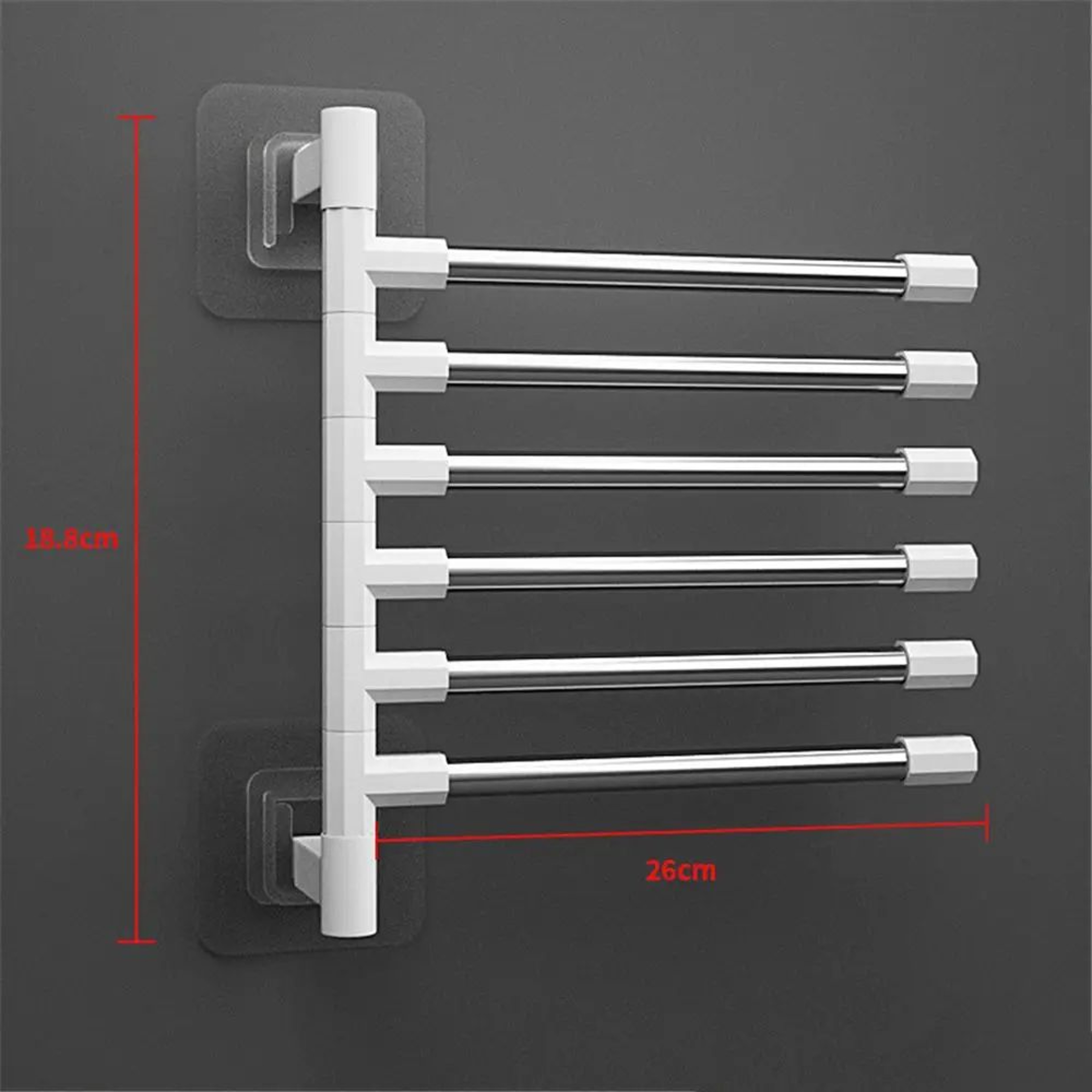 Aluminum Swing Arm Wall Mounted Towel Rack 11