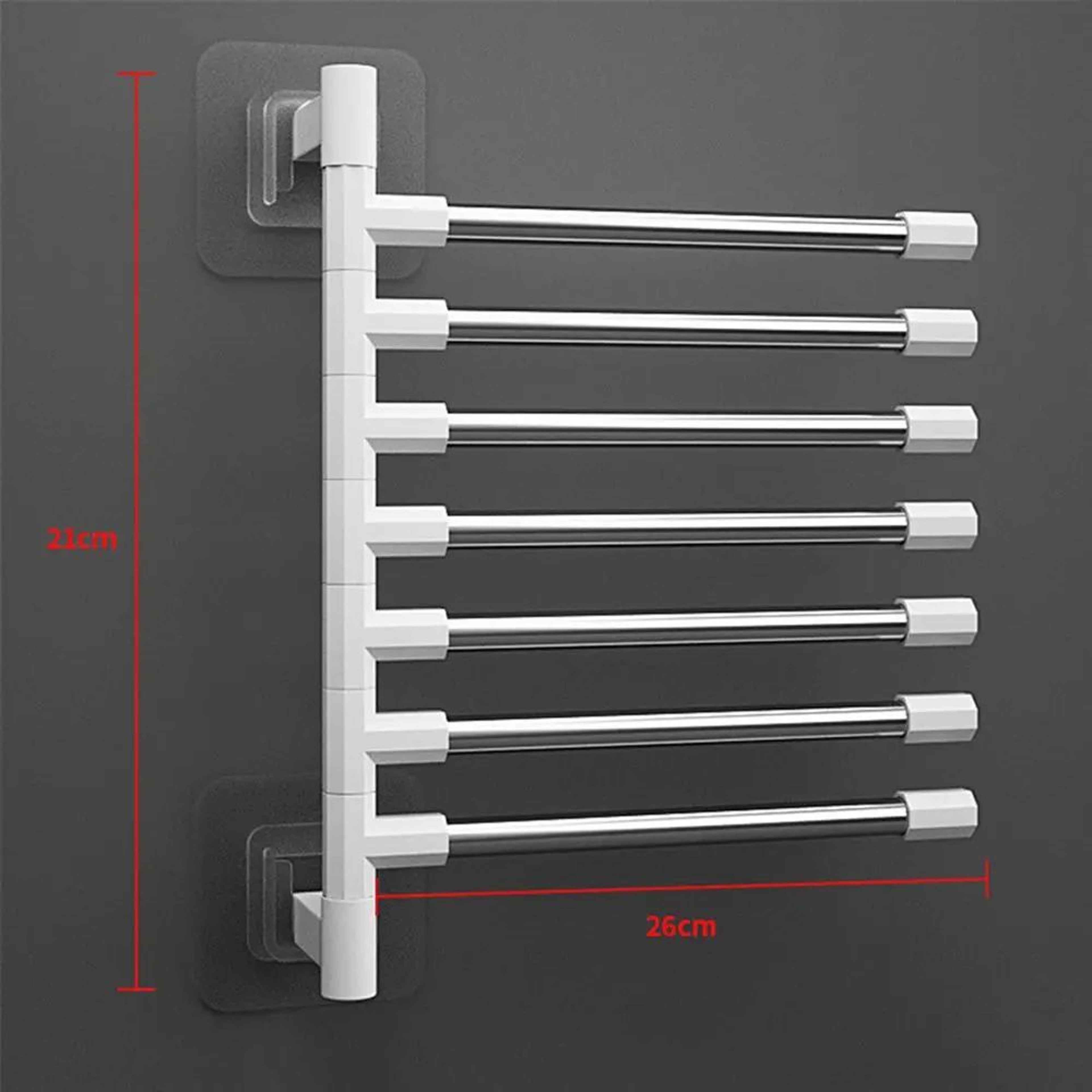 Aluminum Swing Arm Wall Mounted Towel Rack 6