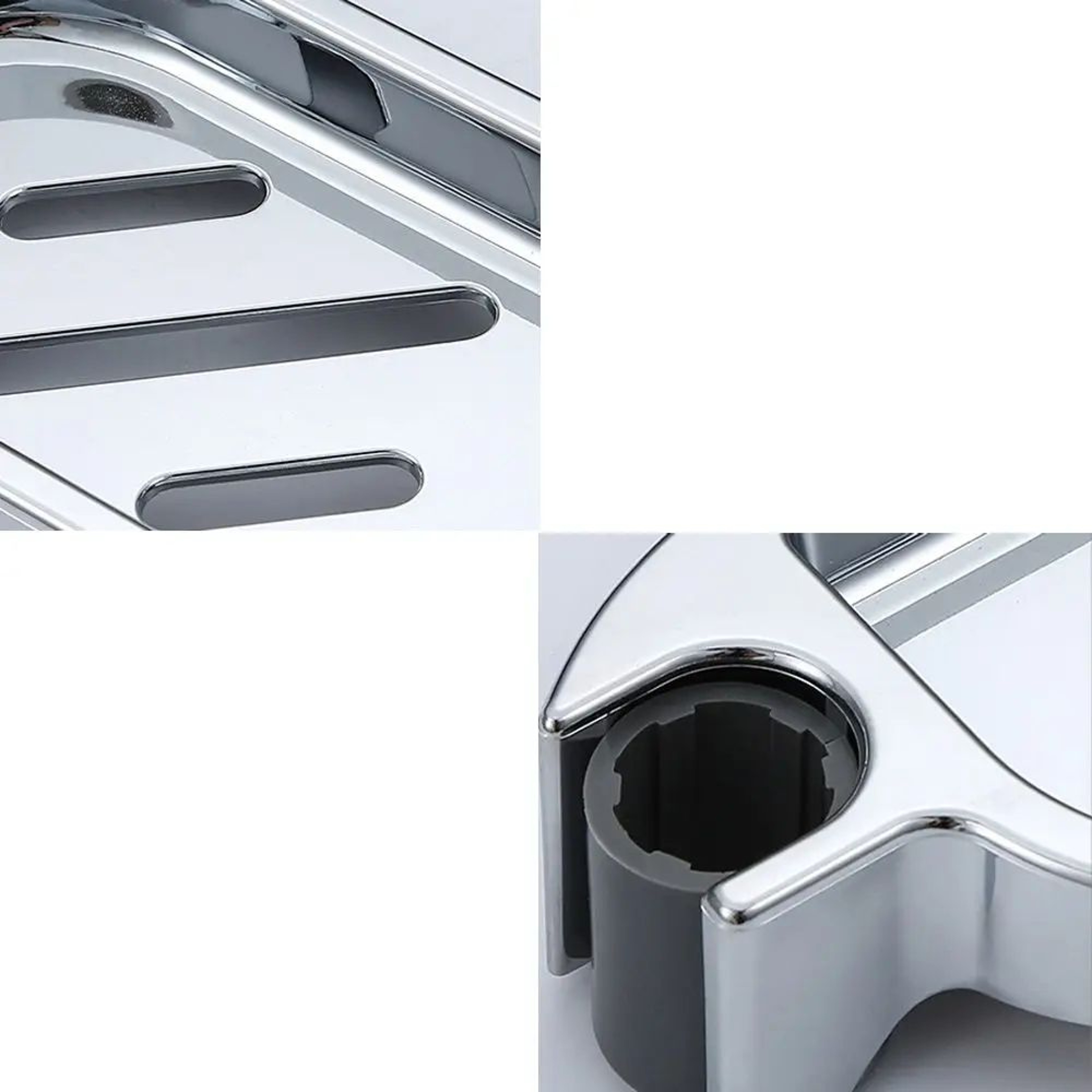Adjustable Shower Rail Soap Dish Holder 7