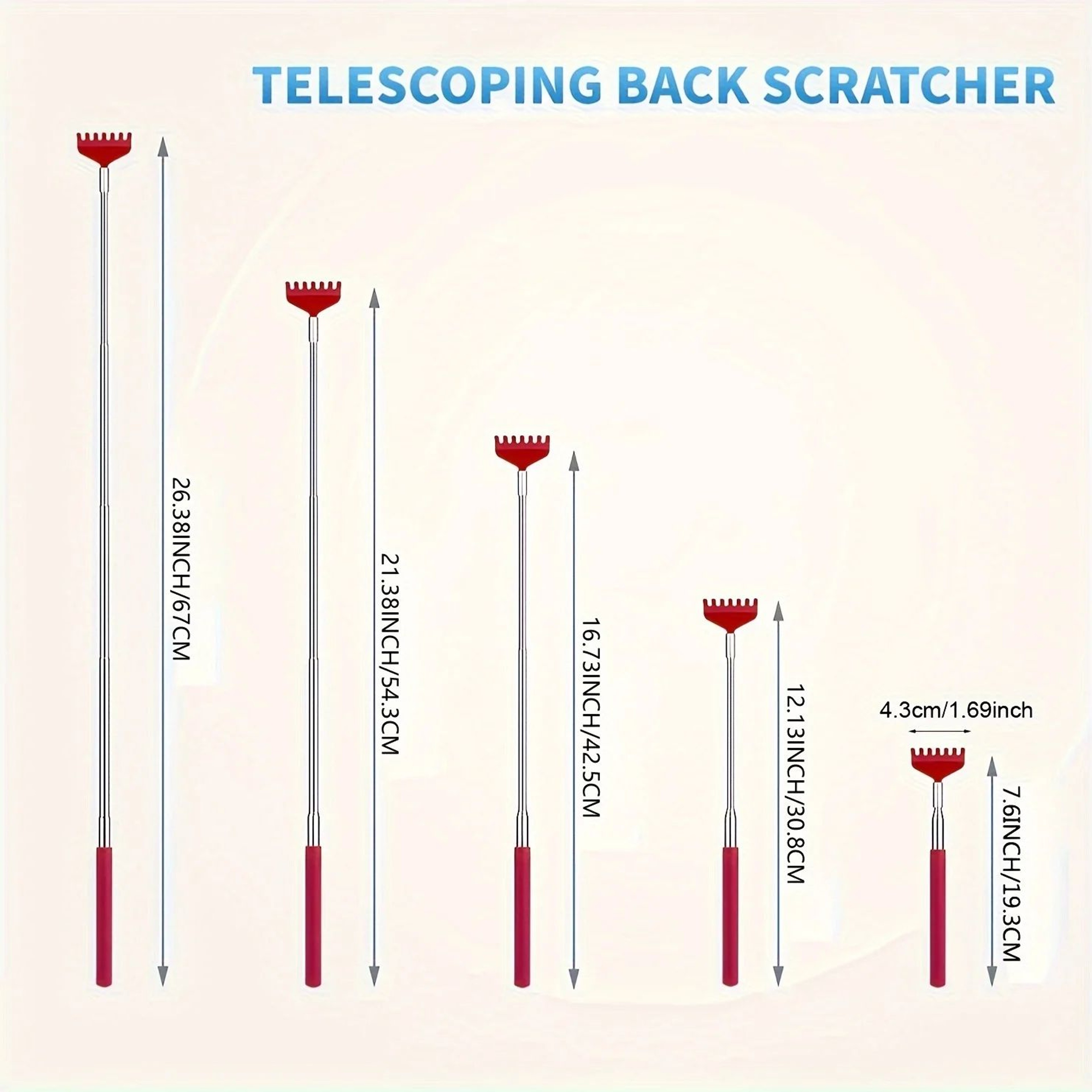 Telescopic Metal Back Scratcher Tool 4