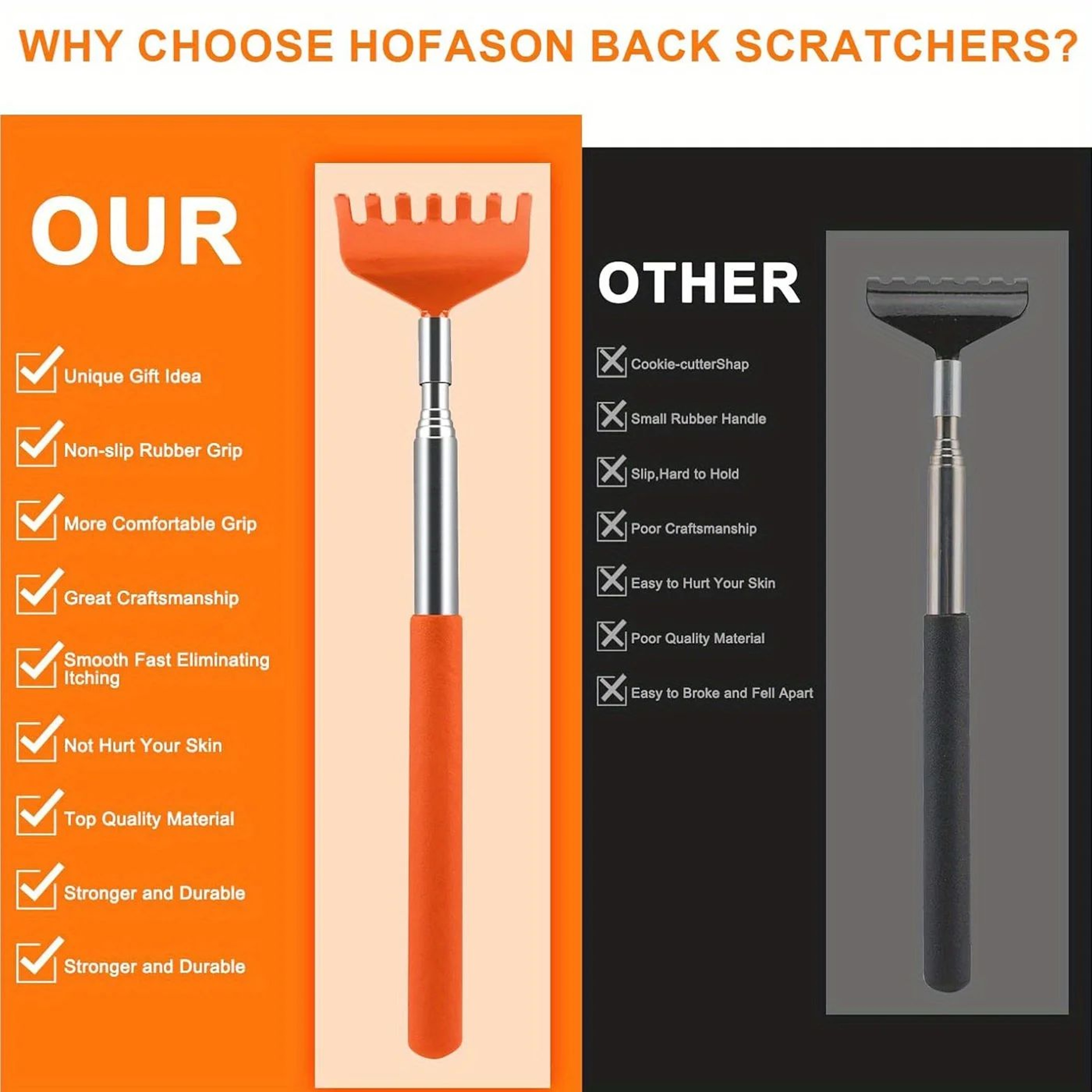 Telescopic Metal Back Scratcher Tool 8