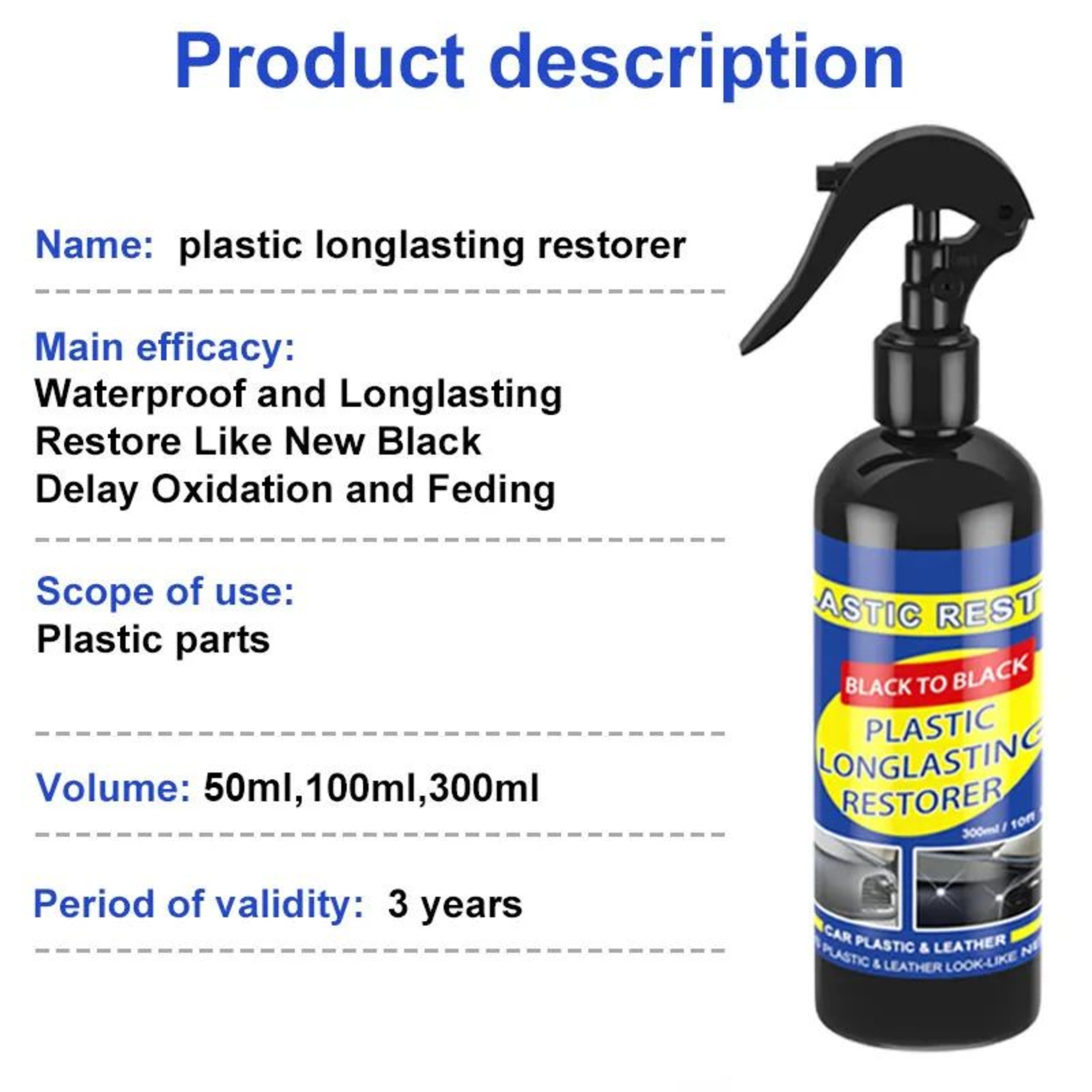 Car Plastic Restorer Back To Black 5
